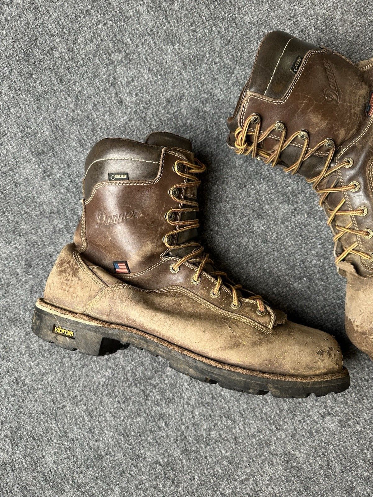Danner Mens Work Boots Danner Quarry USA 8” Gore-Tex, Size US 14 Size US 14 / EU 47 - 3 Thumbnail