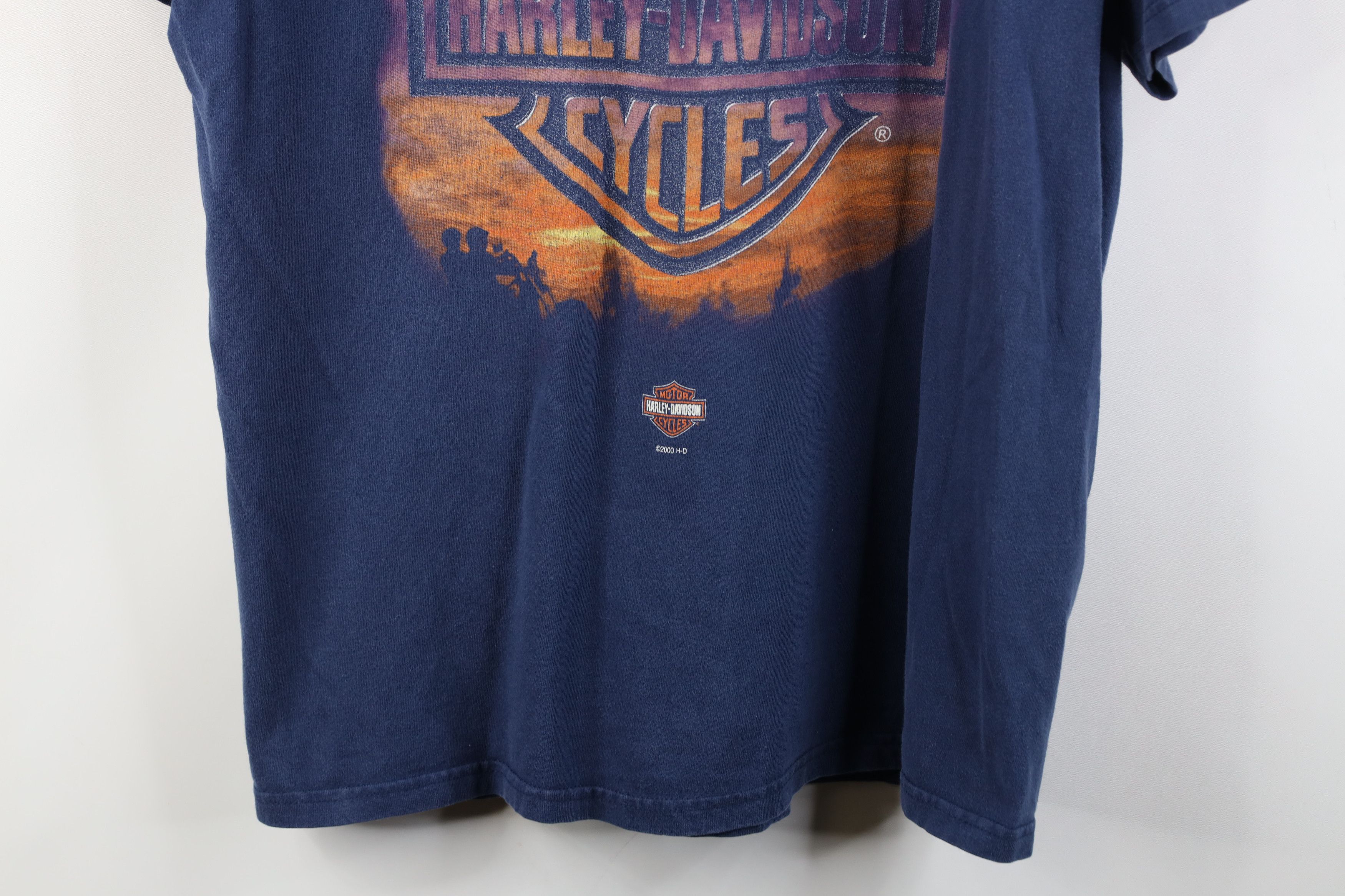 Harley Davidson Vintage Y2K 2000 Harley Davidson Eagle Fire T-Shirt USA Size US L / EU 52-54 / 3 - 3 Thumbnail