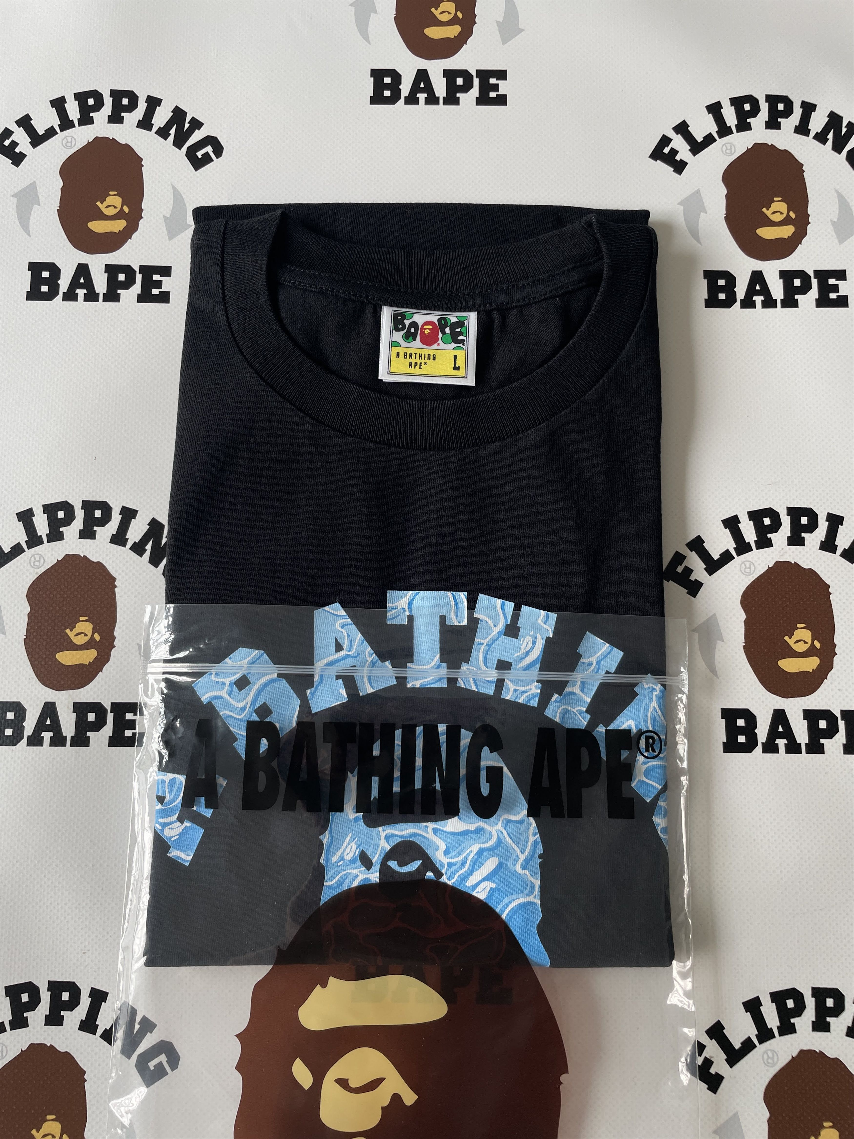 Bape ABC SEA SURFACE CAMO COLLEGE TEE Size US L / EU 52-54 / 3 - 7 Thumbnail