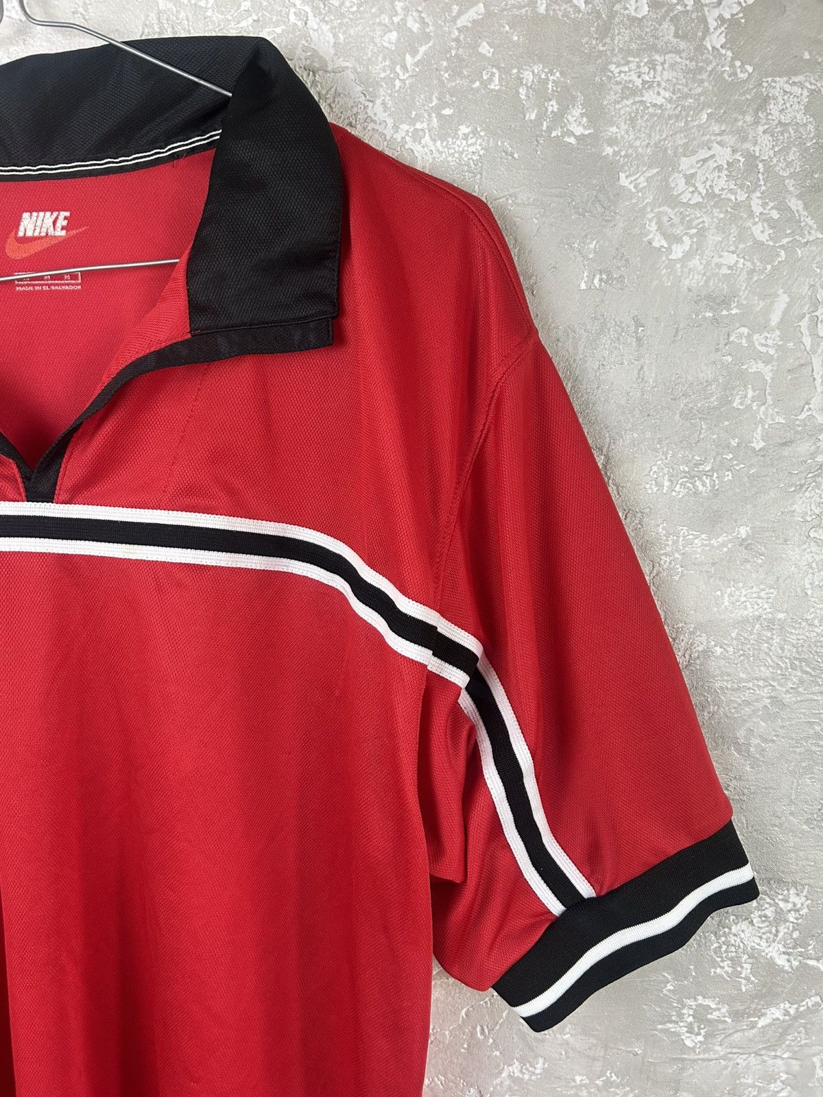 Nike Vintage Nike Jersey Striped Polo Y2K Stretch Performance Size US M / EU 48-50 / 2 - 2 Thumbnail