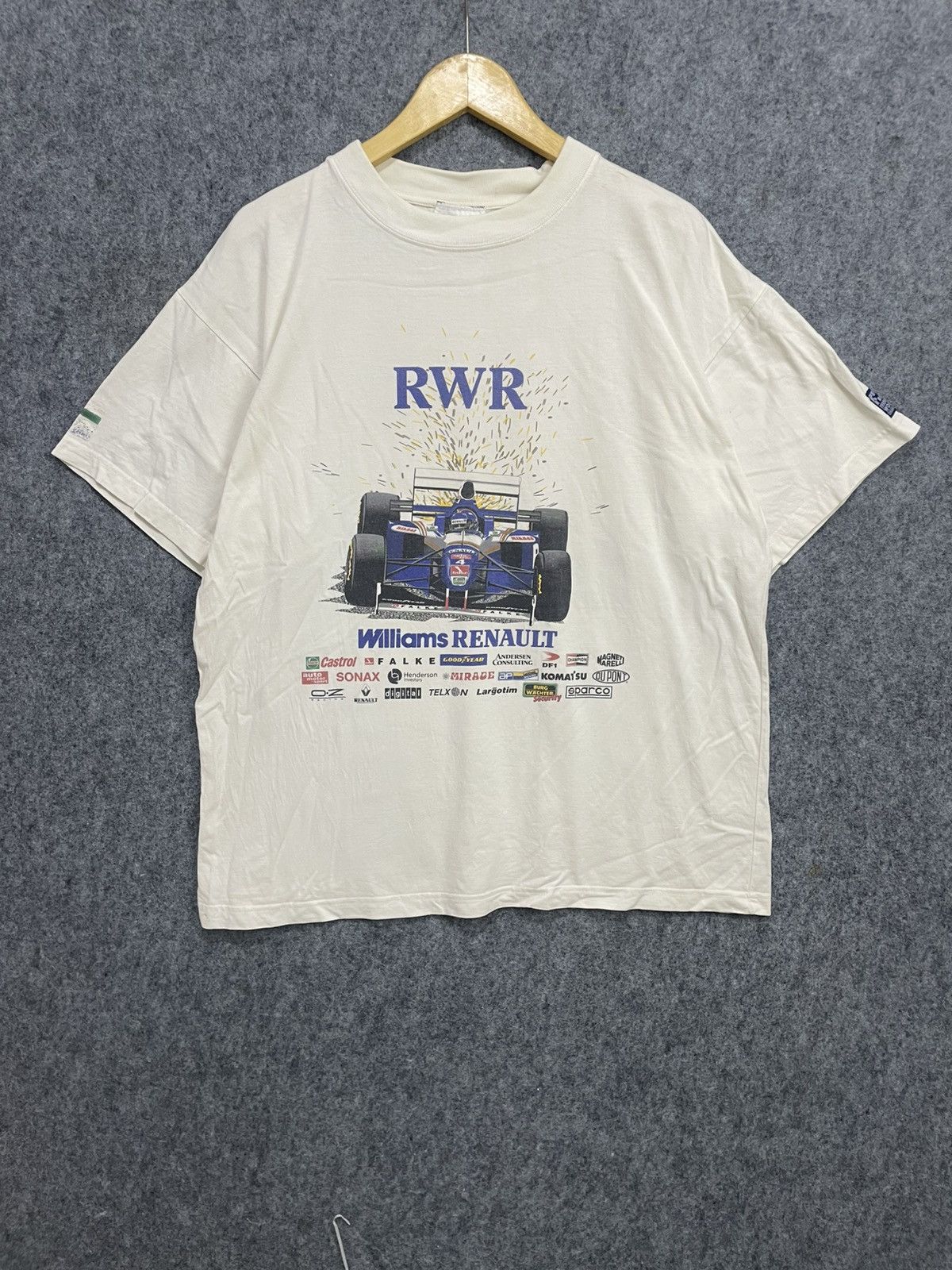 Vintage Vintage Rothmans Williams Renault F1 T-Shirt Size US XL / EU 56 / 4 - 1 Thumbnail