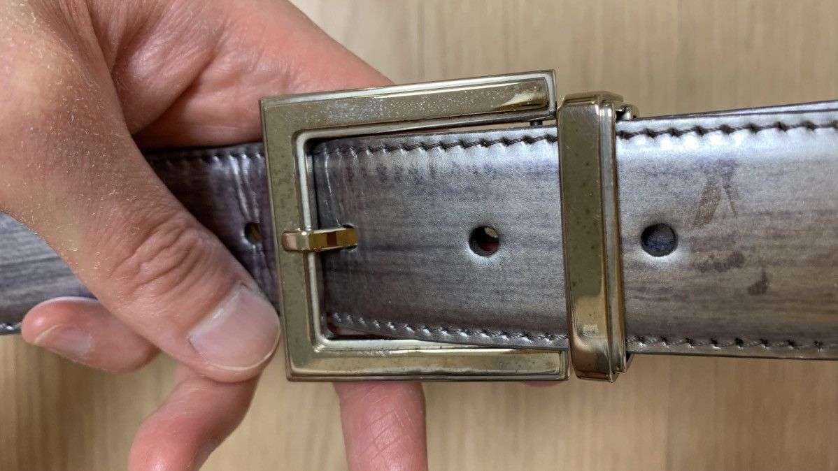 Dolce & Gabbana Dolce & Gabbana FW 2007 Silver Brushed Runway Belt Size 28 - 7 Thumbnail