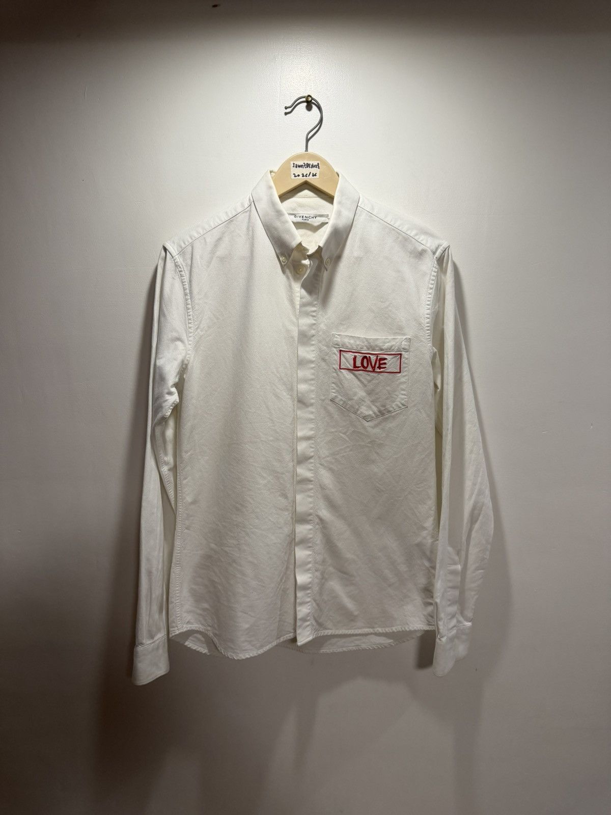 Givenchy Givenchy Paris Oxford Love Shirt Size US S / EU 44-46 / 1 - 1 Thumbnail