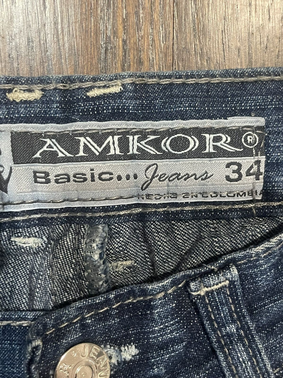 Vintage Dark wash jeans with embroidery Size 34" / US 12 / IT 48 - 4 Thumbnail
