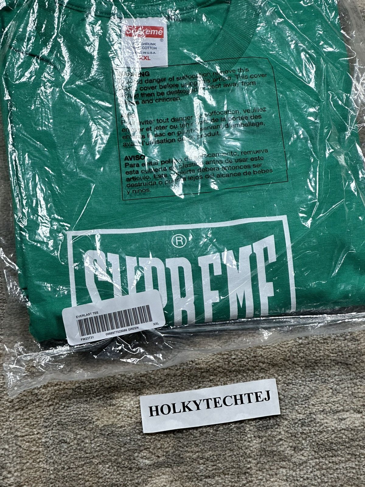 Supreme Supreme Warm Up Tee - Green - XXL - FW23 Size US XXL / EU 58 / 5 - 3 Thumbnail
