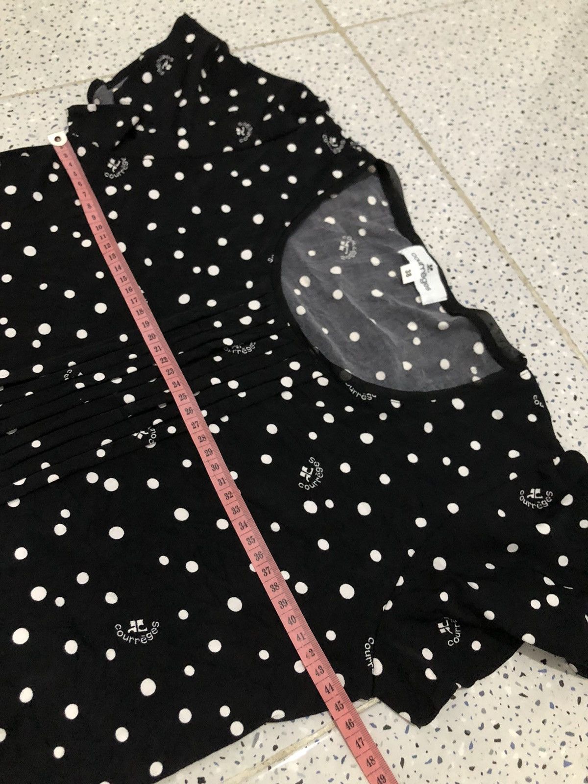 Courreges × Designer × Vintage Courreges Mini Dress Black Size M / US 6-8 / IT 42-44 - 13 Thumbnail