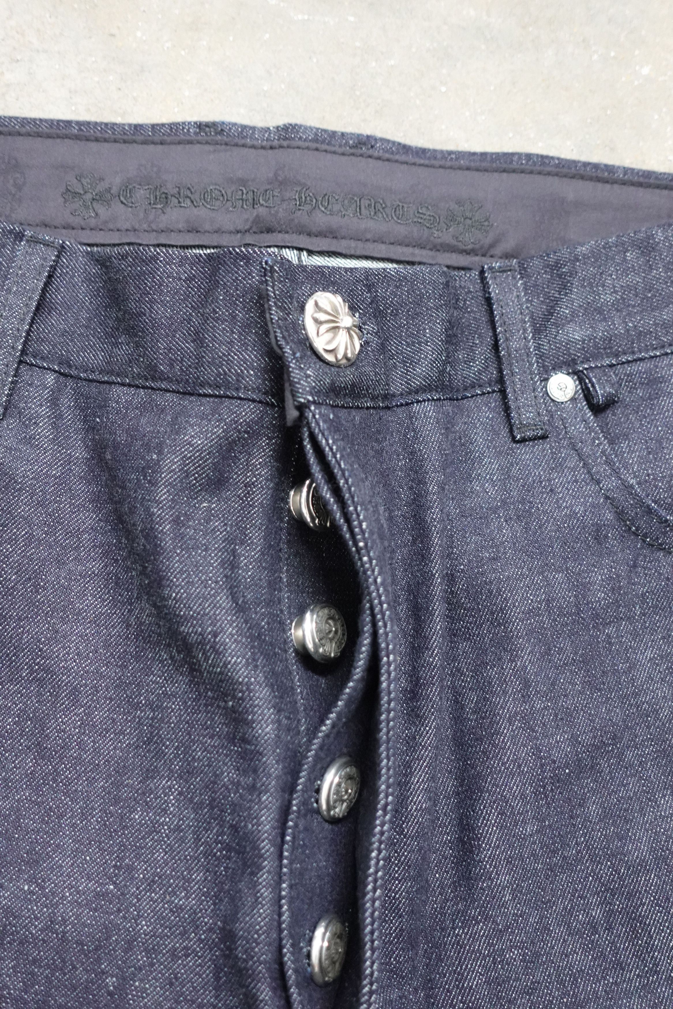 CHROME HEARTS KS FIT BAGGY JEANS INDIGO BLUE