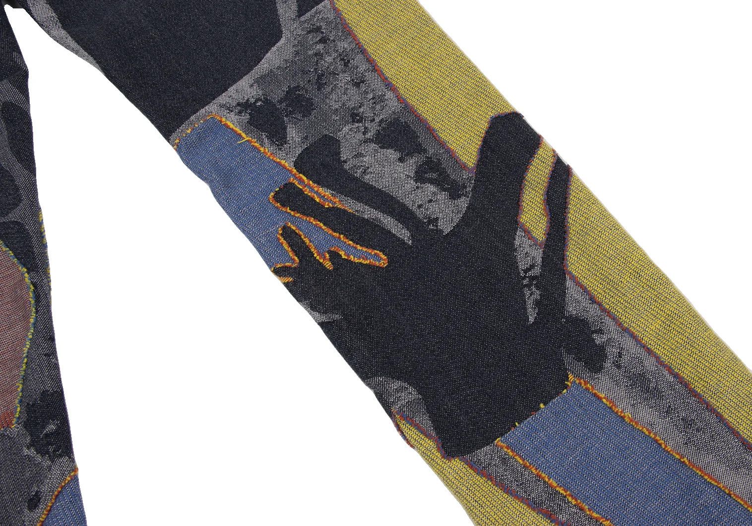 Issey Miyake Colorful Graphic Jacquard Denim Pants in Indigo Multi 2 Size US 36 / EU 52 - 16 Thumbnail