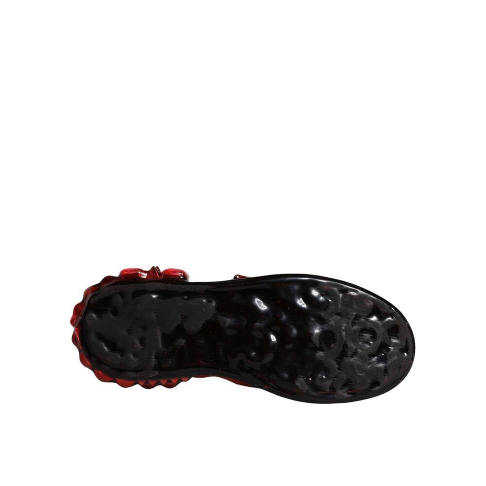 Dolce & Gabbana Dolce & Gabbana White Red Crystals Leather Portofino Sneaker Size US 6.5 / IT 36.5 - 8 Thumbnail