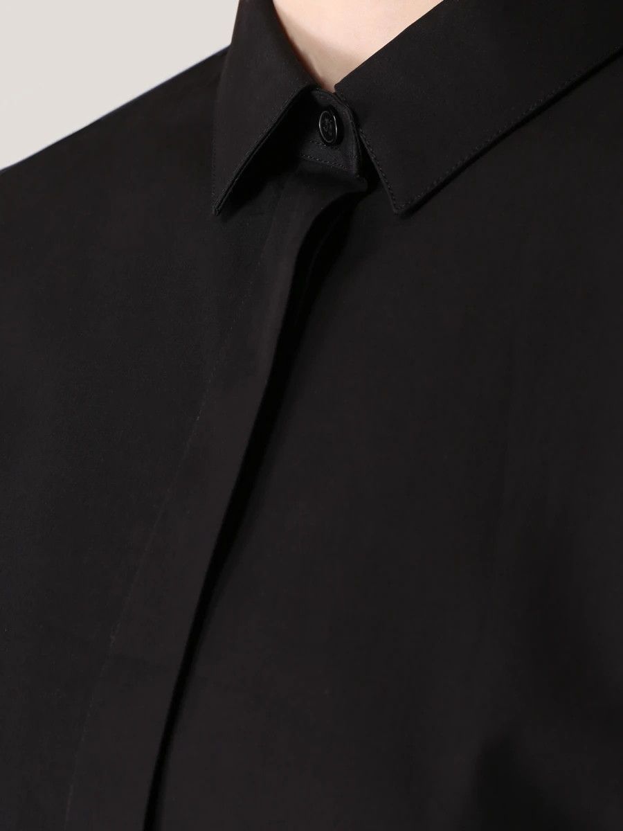 Saint Laurent Paris o1s1wg111224 Cotton Shirt in Black Size S / US 4 / IT 40 - 5 Thumbnail