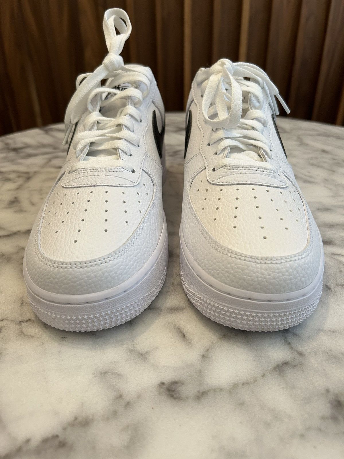 Nike Size 12 AF1 white/black swoosh — new/unused Size US 12 / EU 45 - 3 Thumbnail