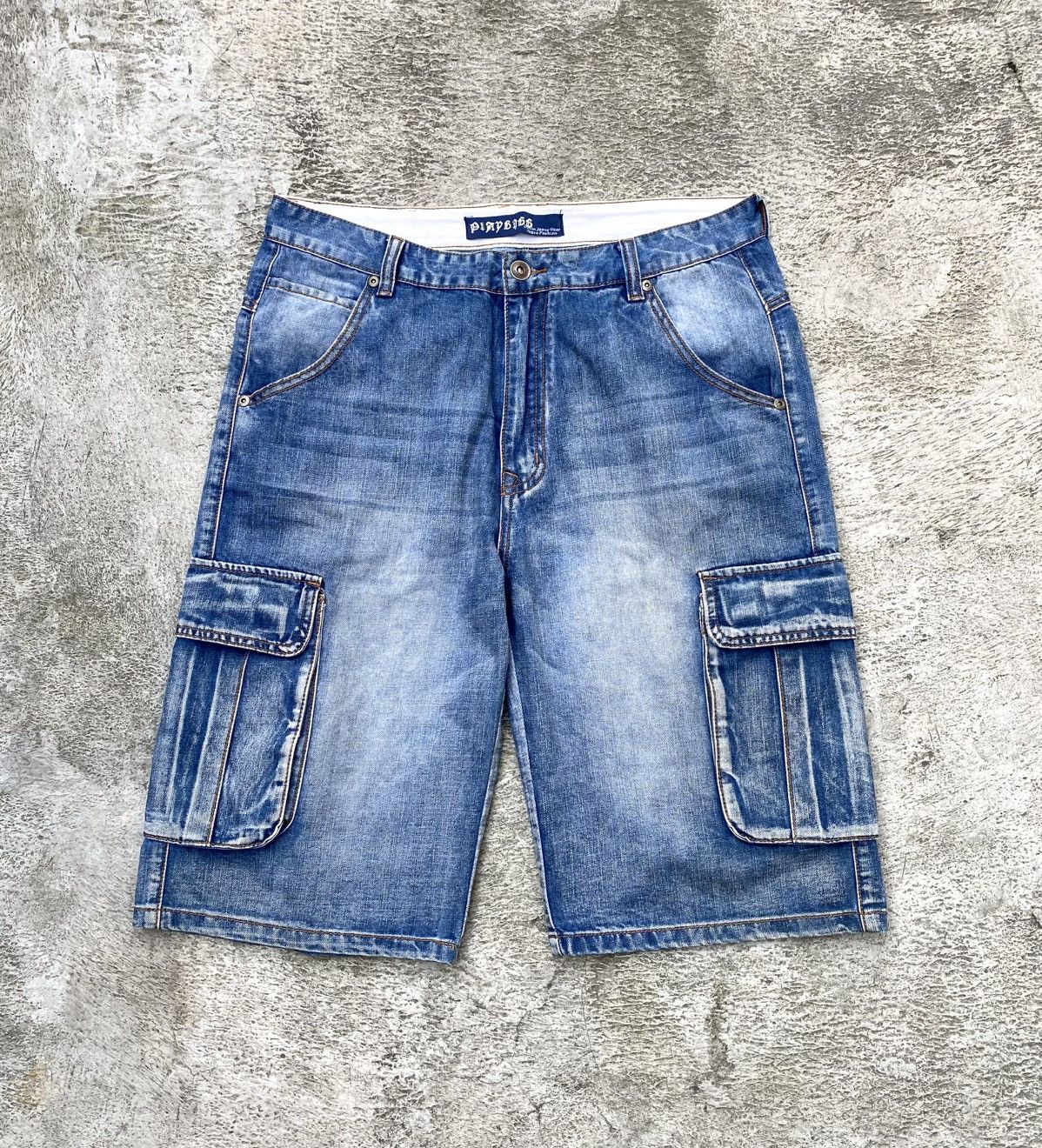Other Cargo Denim Washed Blue Jorts Play Bigg Size US 36 / EU 52 - 1 Thumbnail