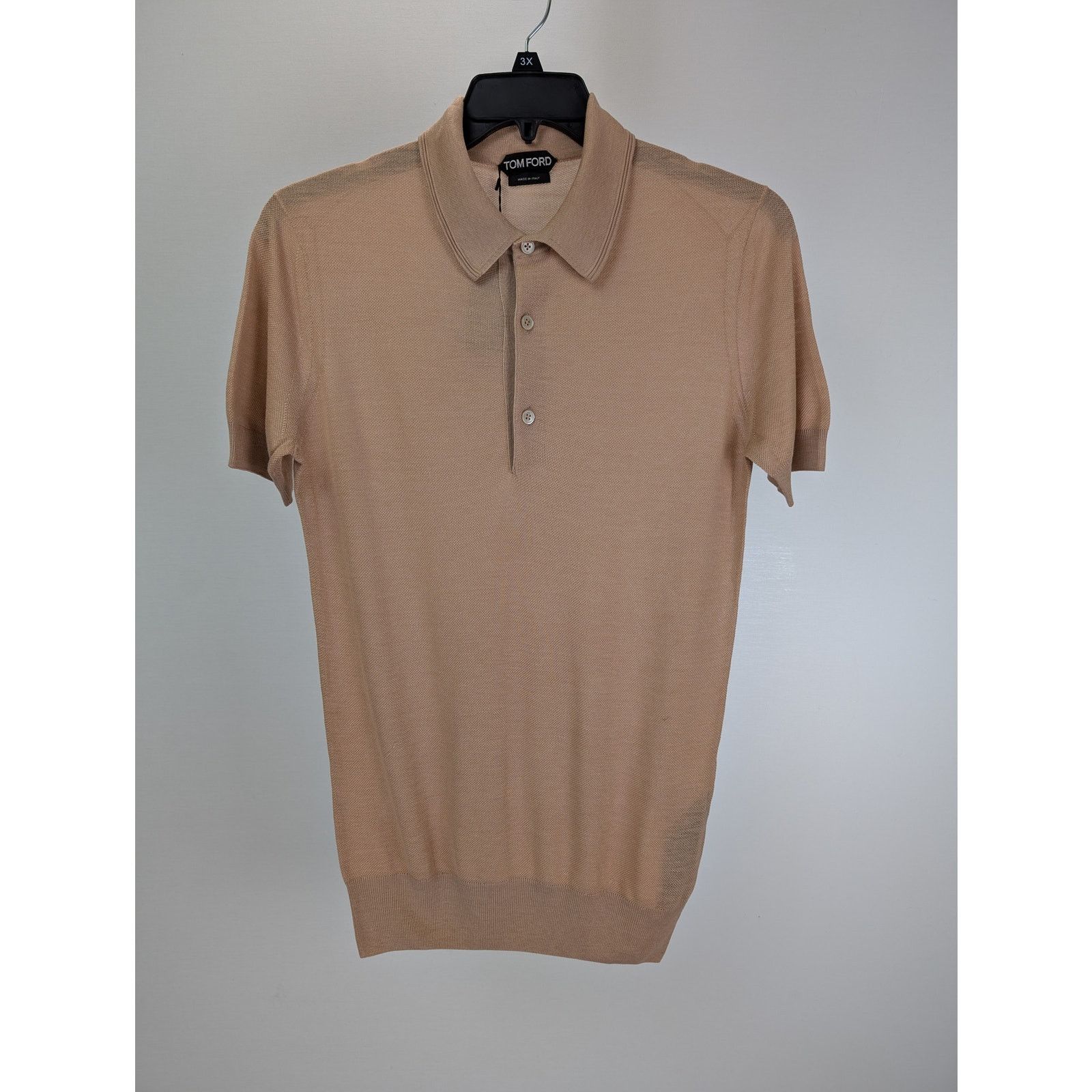 Tom Ford o1rshd1 Knit Polo in Light Salmon Size US M / EU 48-50 / 2 - 1 Thumbnail