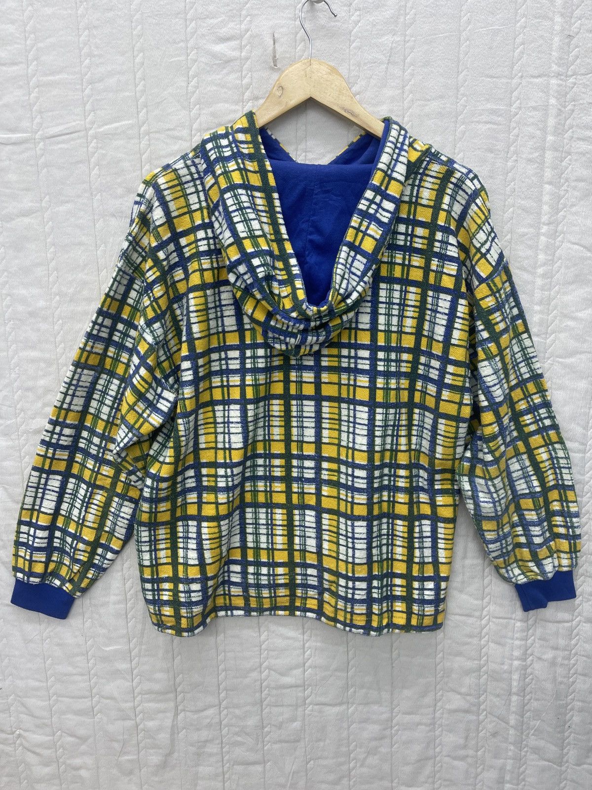 Issey Miyake × Japanese Brand × Vintage STEALS🔥VTG NAF NAF SWEATER HOODIE TARTANS Size US M / EU 48-50 / 2 - 4 Thumbnail