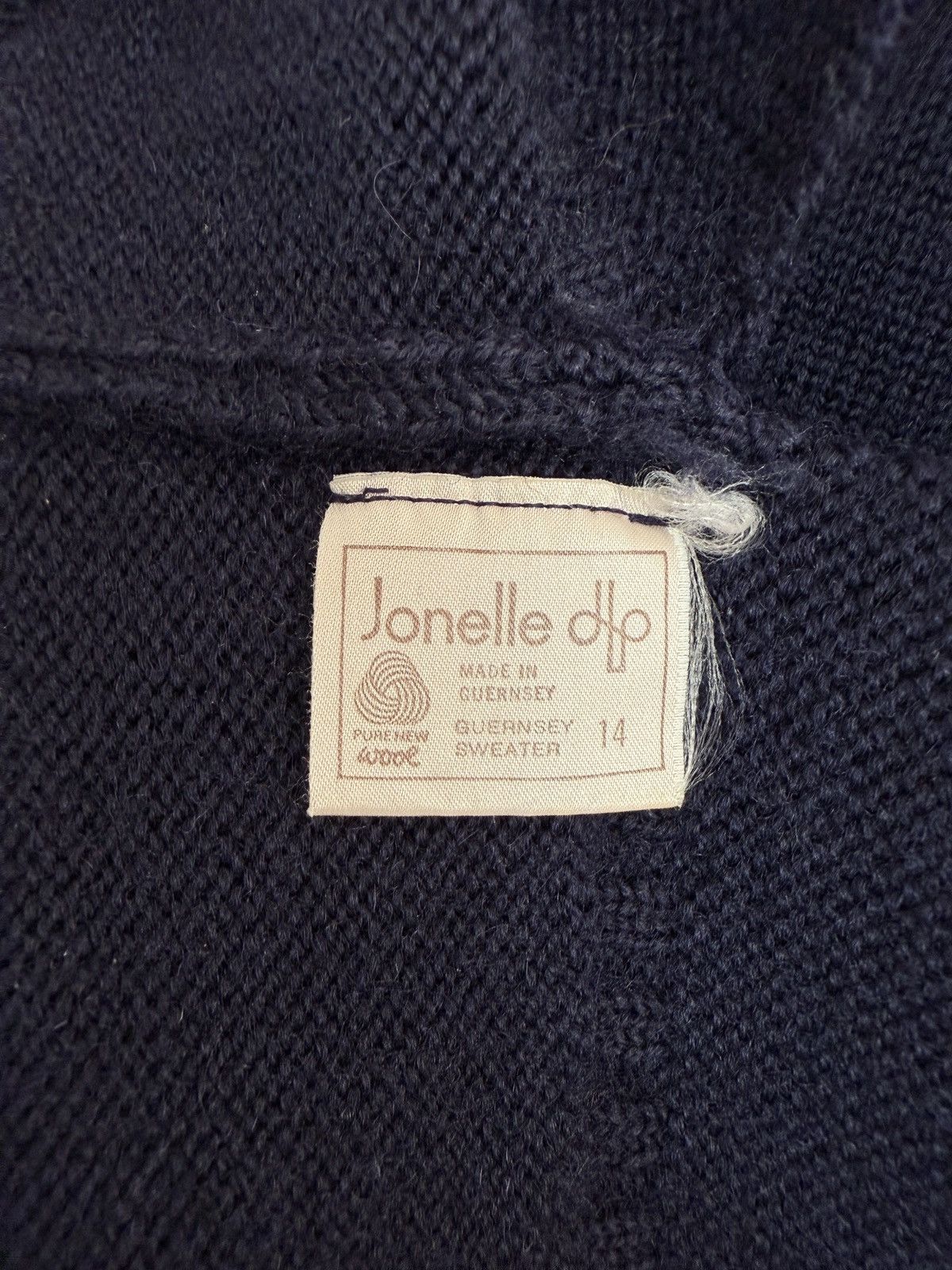 Le Tricoteur Guernsey 1980’s Vintage Jonelle DP Traditional Knit Guernsey Sweater Size L / US 10 / IT 46 - 9 Thumbnail