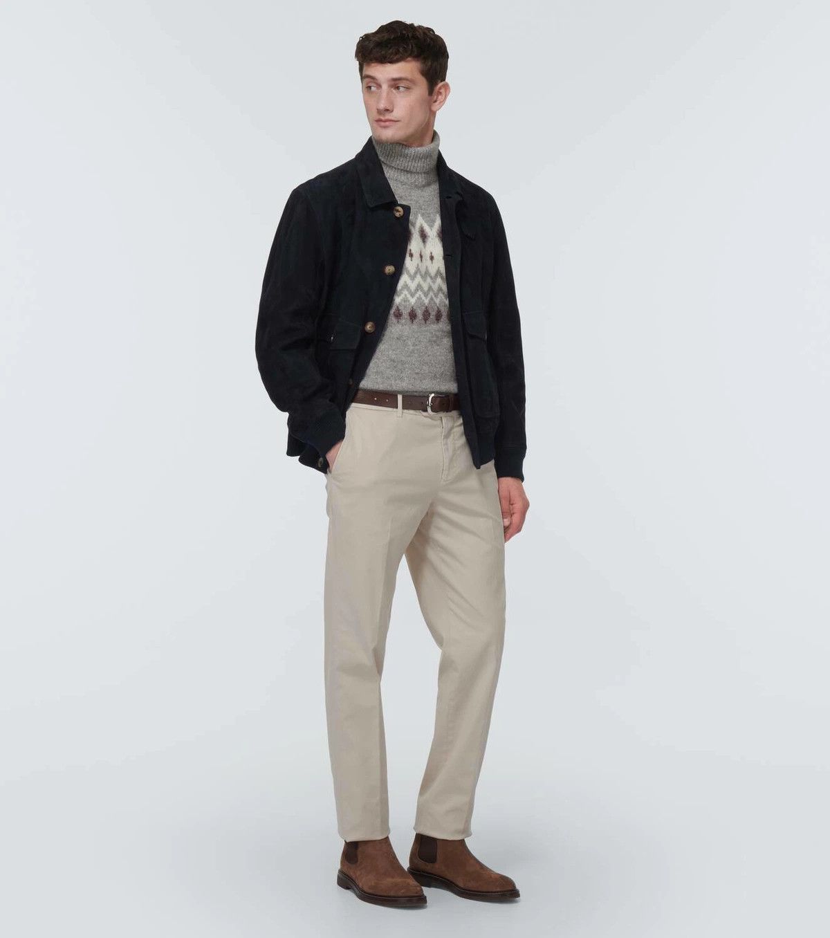Brunello Cucinelli o1y0526 Turtleneck Sweater in Multicolor Size US S / EU 44-46 / 1 - 5 Thumbnail
