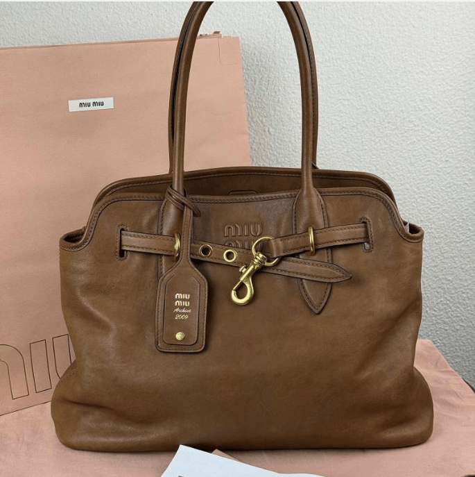 Miu Miu Miu Miu Oak Nappa Leather Top Handle Bag Size ONE SIZE - 1 Thumbnail