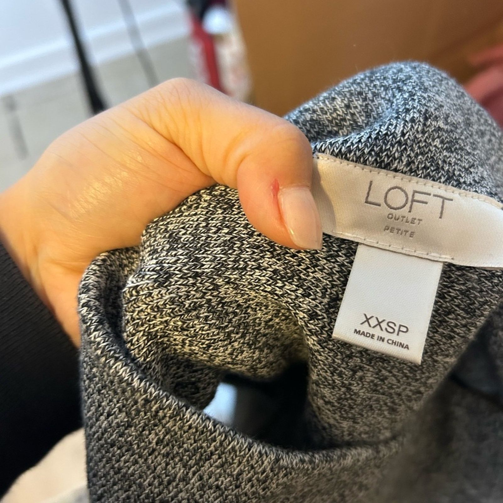 Loft Loft Black Heathered Knit A-Line Mini Skirt Size 25" / US 0 / IT 36 - 2 Thumbnail