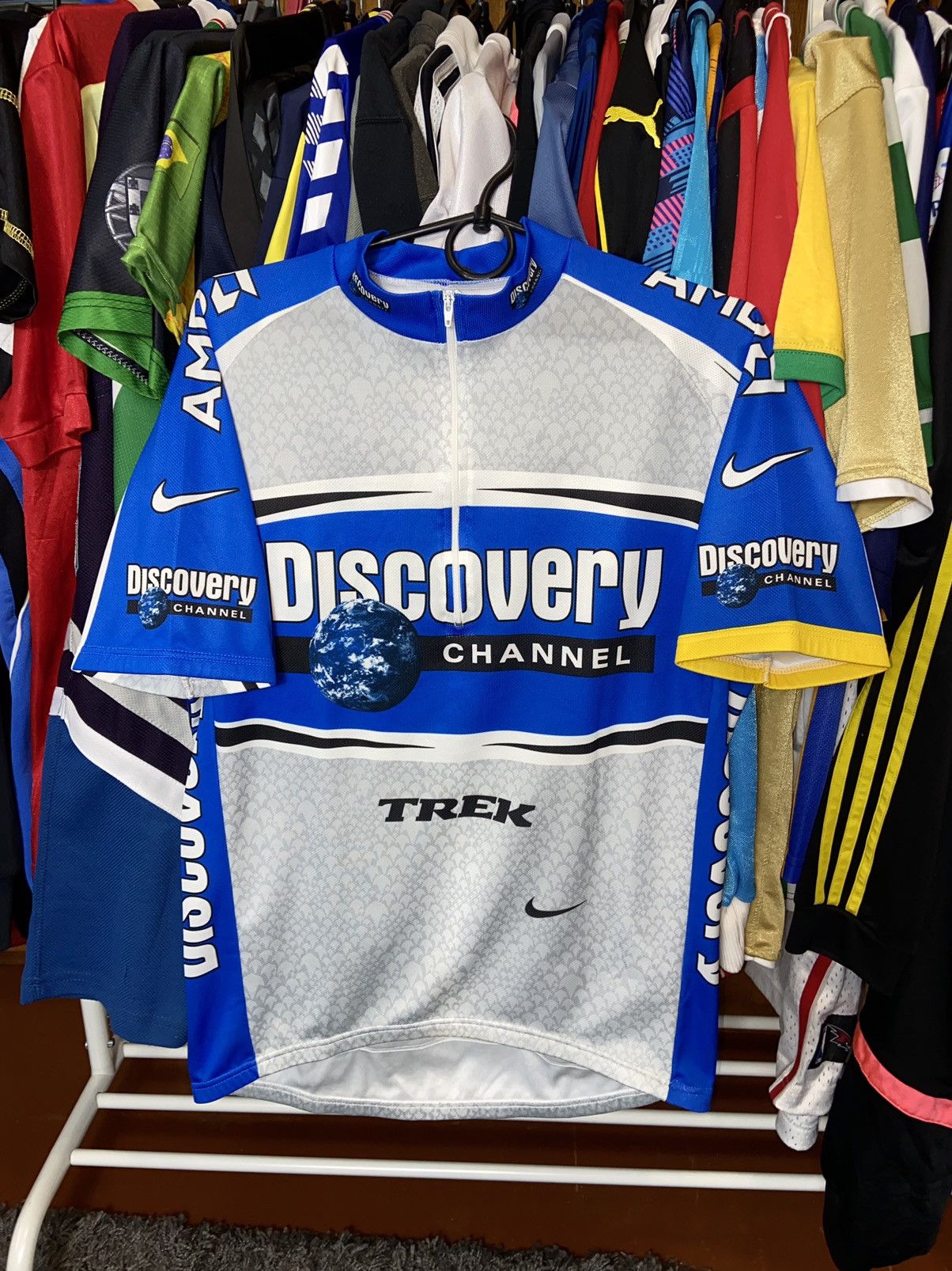 Nike × Vintage NIKE TEAM DISCOVERY CHANNEL CYCLING JERSEY VINTAGE Y2K Size US L / EU 52-54 / 3 - 1 Thumbnail