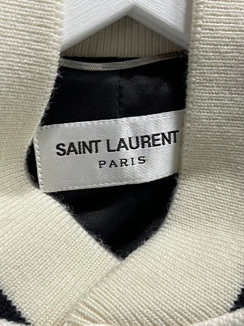 Saint Laurent Paris Saint Laurent Paris White Baseball Jacket-2505 Size US XL / EU 56 / 4 - 5 Thumbnail