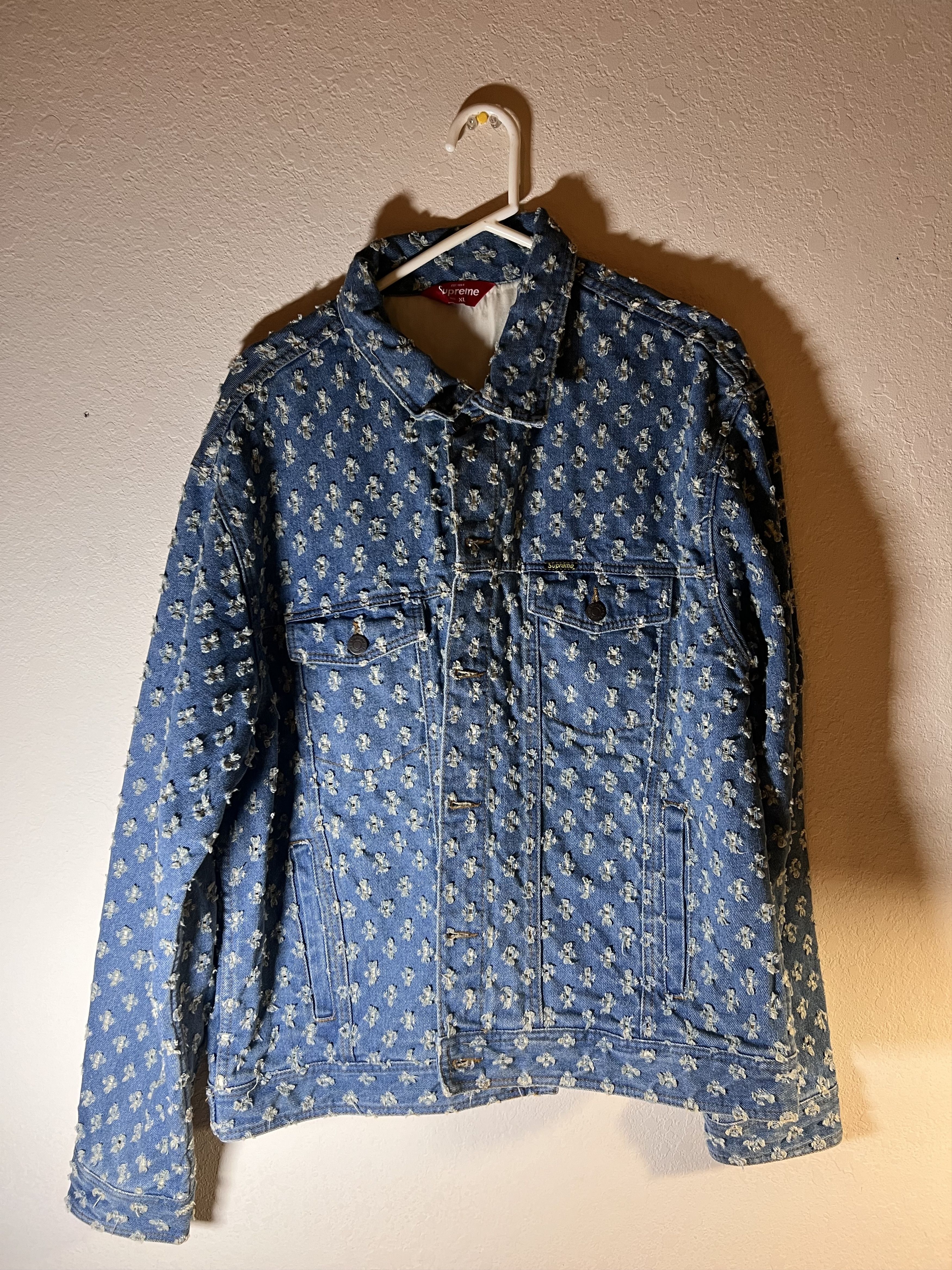 Supreme - 新品未使用 Hole Punch Denim Crusher Blue M/L Supreme Punched Denim Crusher (FW23) - $58