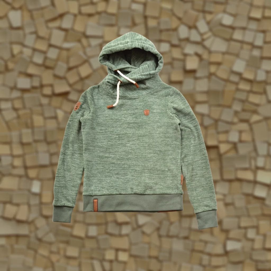 Vintage Naketano Brave New Word Green Fleece Pullover Hoodie Hoody M Women Long Sleeve Hoodie Size M / US 6-8 / IT 42-44 - 1 Thumbnail
