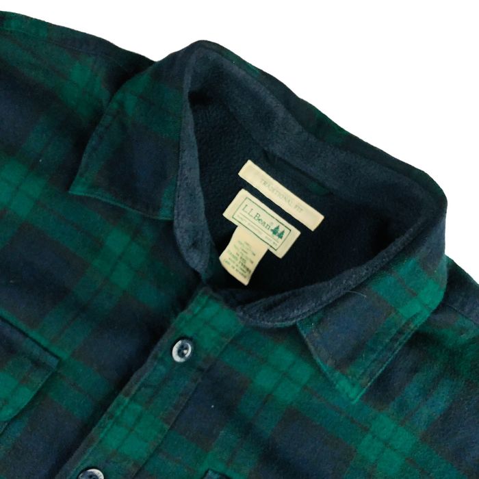 Vintage LL Bean Men’s Fleece Lined Flannel L/S Button Work Shirt Jacket