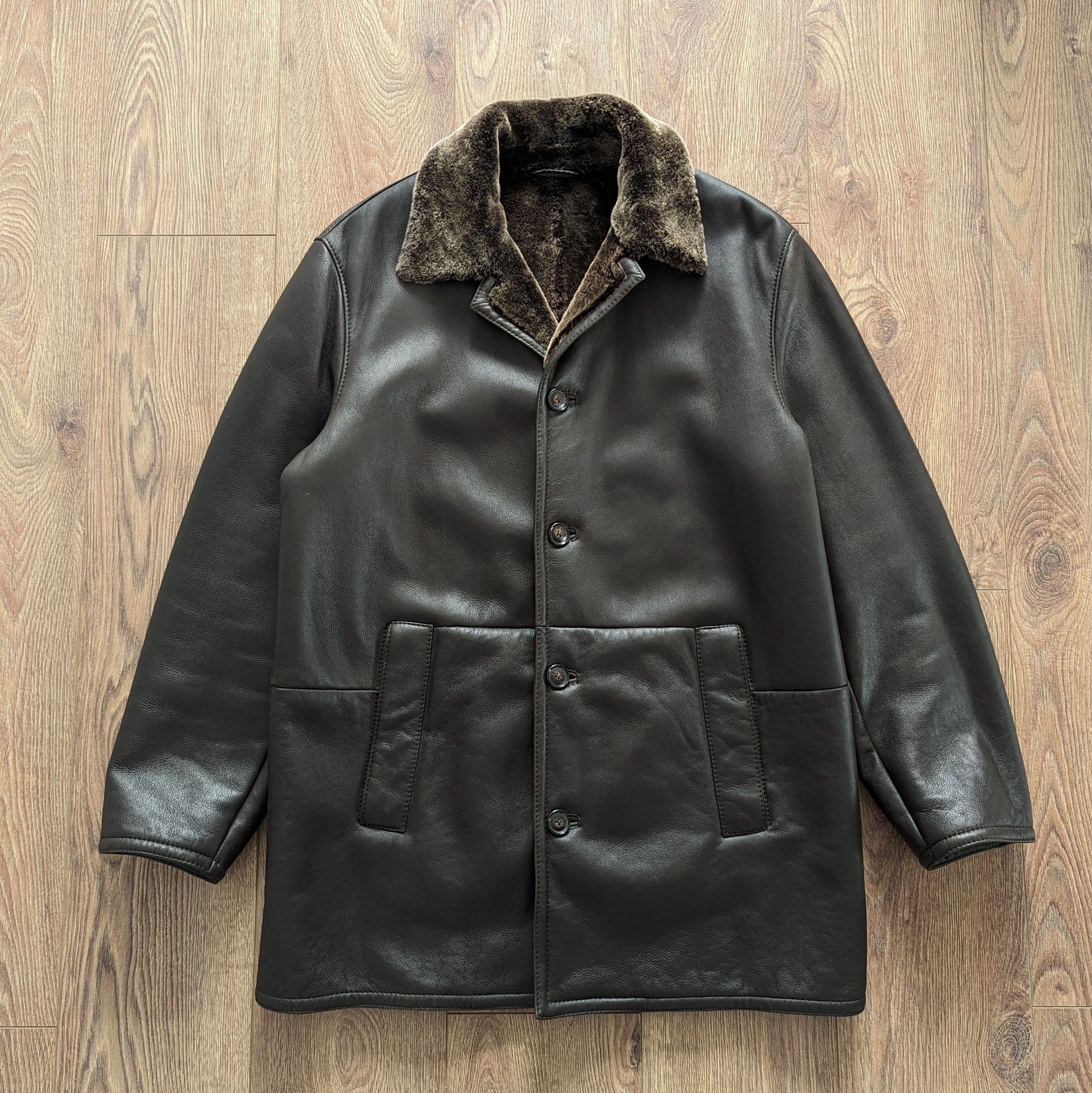 Hugo Boss HUGO BOSS Spanish Merino Lamb Brown Shearling Luxury Brand Size US L / EU 52-54 / 3 - 20 Thumbnail