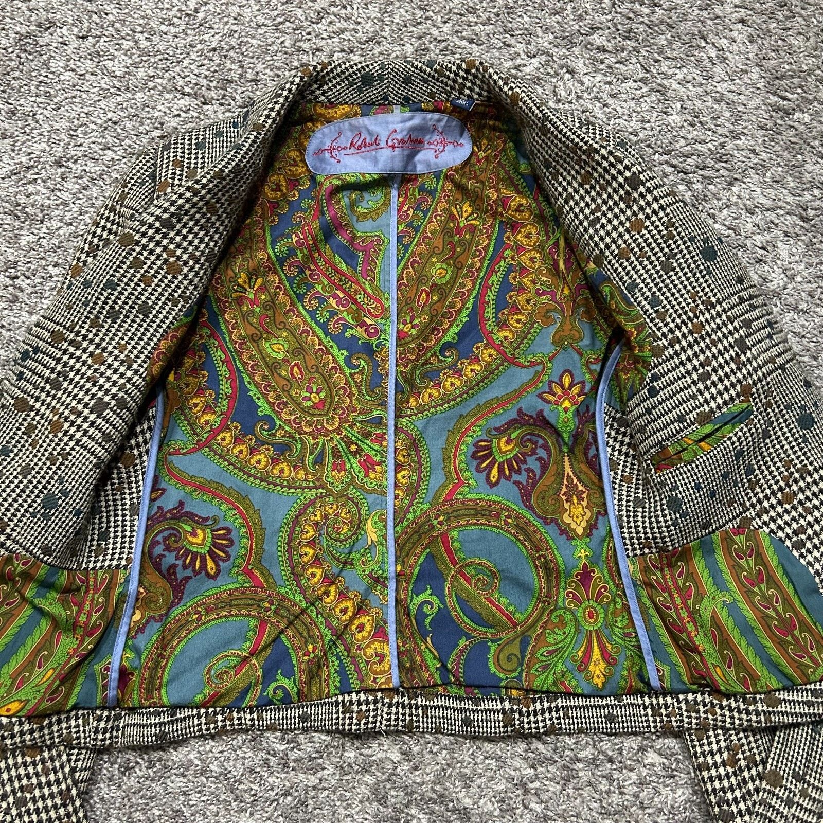 Robert Graham Robert Graham Wool Blazer Suit Jacket Herringbone Size 4 Size S / US 4 / IT 40 - 2 Thumbnail
