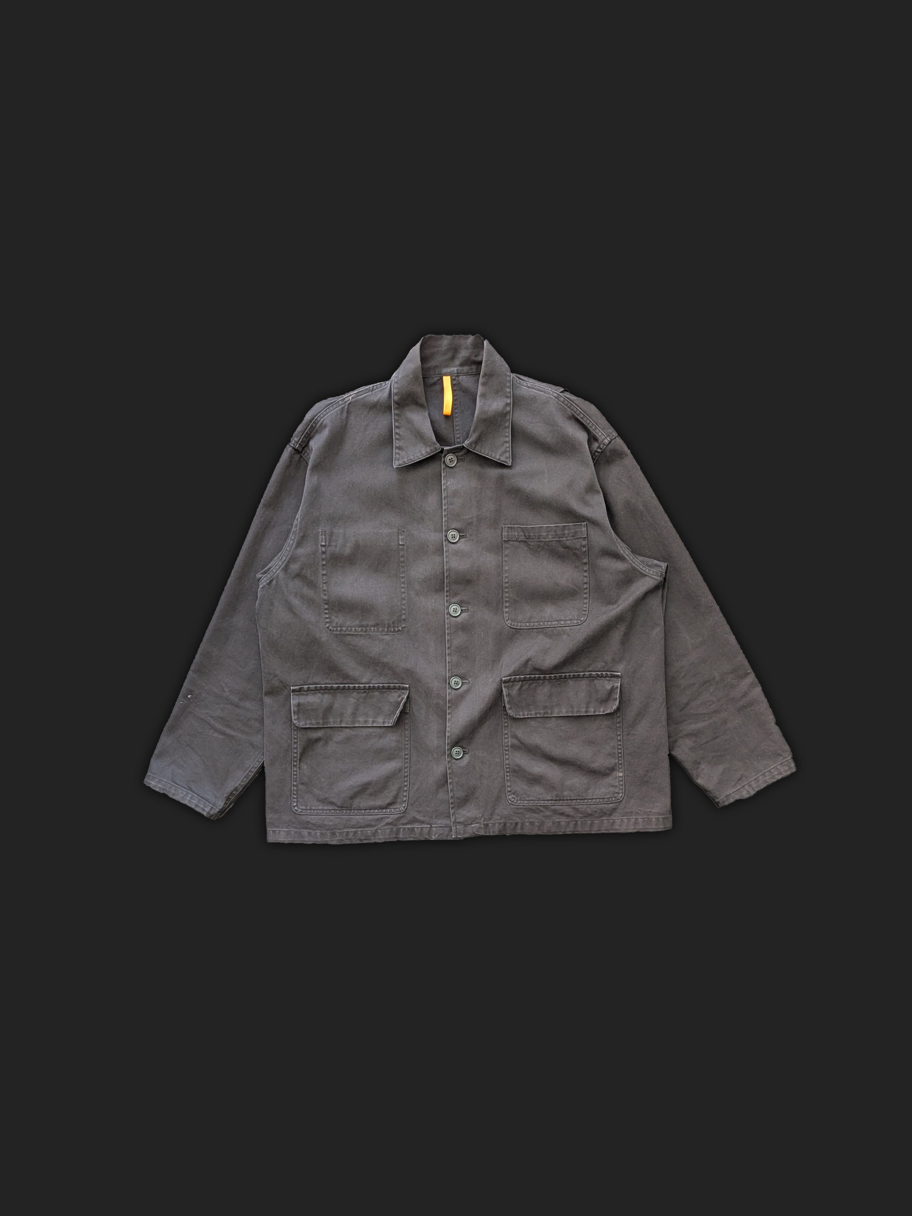 MAN-TLE Man-tle R8S3 black paraffin waxed shirt | Grailed