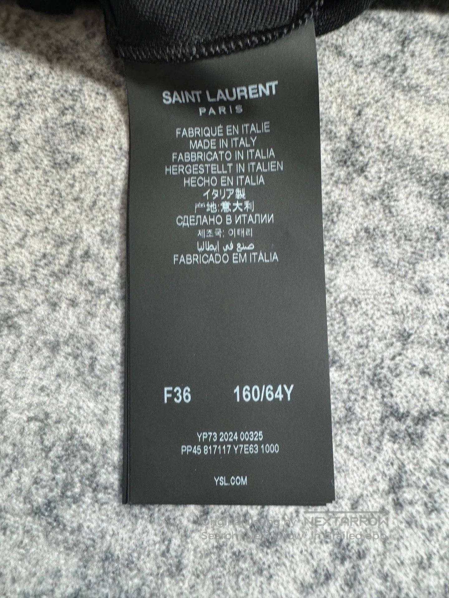 Saint Laurent Paris Saint Laurent Black Wool Wide-Leg Trousers. Size 35" - 4 Thumbnail