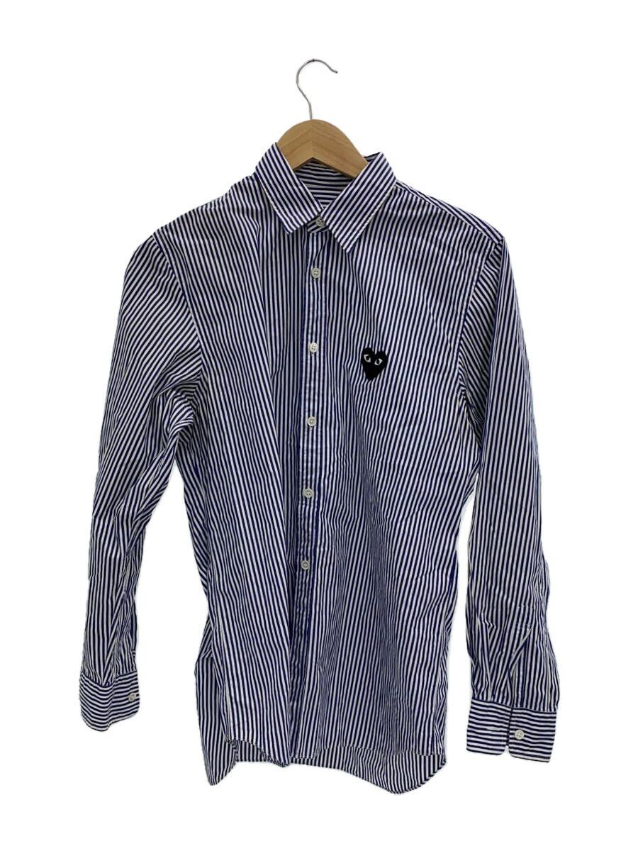 Comme Des Garcons Play Shirt Long sleeve Cotton Stripe button up Blue Grailed