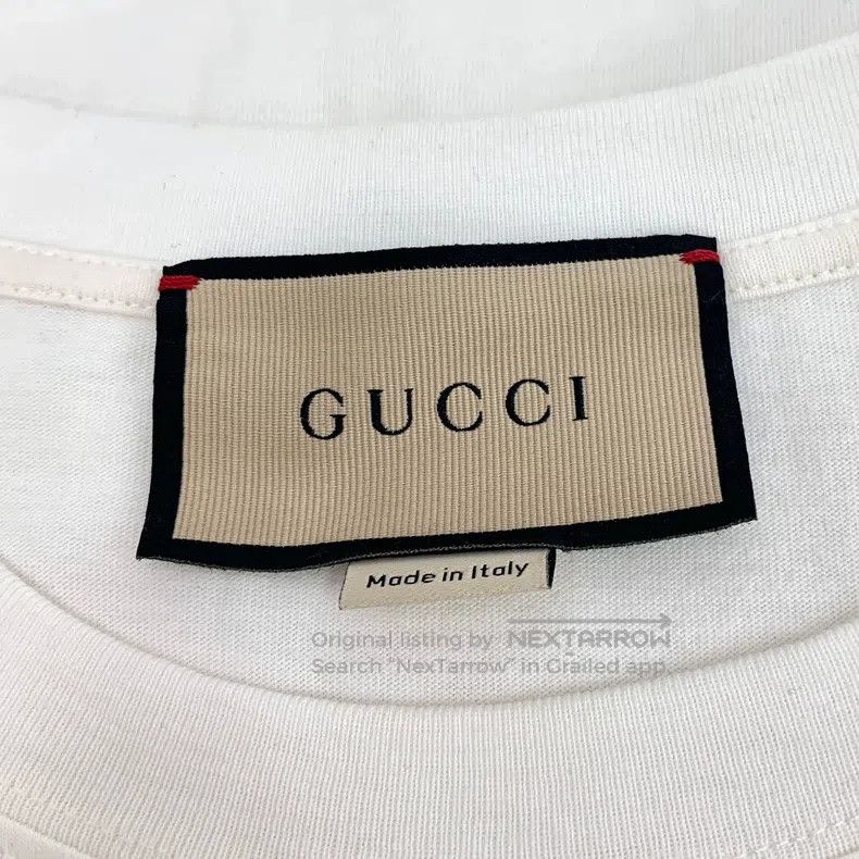 Gucci Gucci White logo letter print cotton round-neck short-slee Size US XS / EU 42 / 0 - 6 Thumbnail