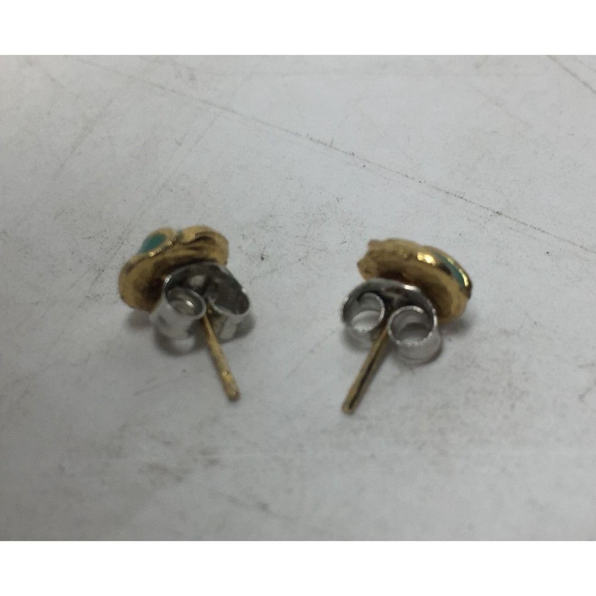 Other Women's Gold And Teal Colored Knot Earring with backs Size ONE SIZE - 5 Thumbnail