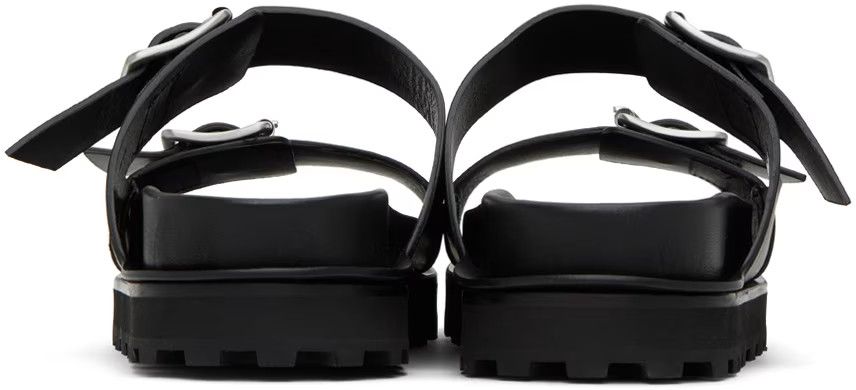 Jil Sander o1y1124 Double Buckle Leather Slippers in Black Size US 9 / EU 42 - 2 Thumbnail