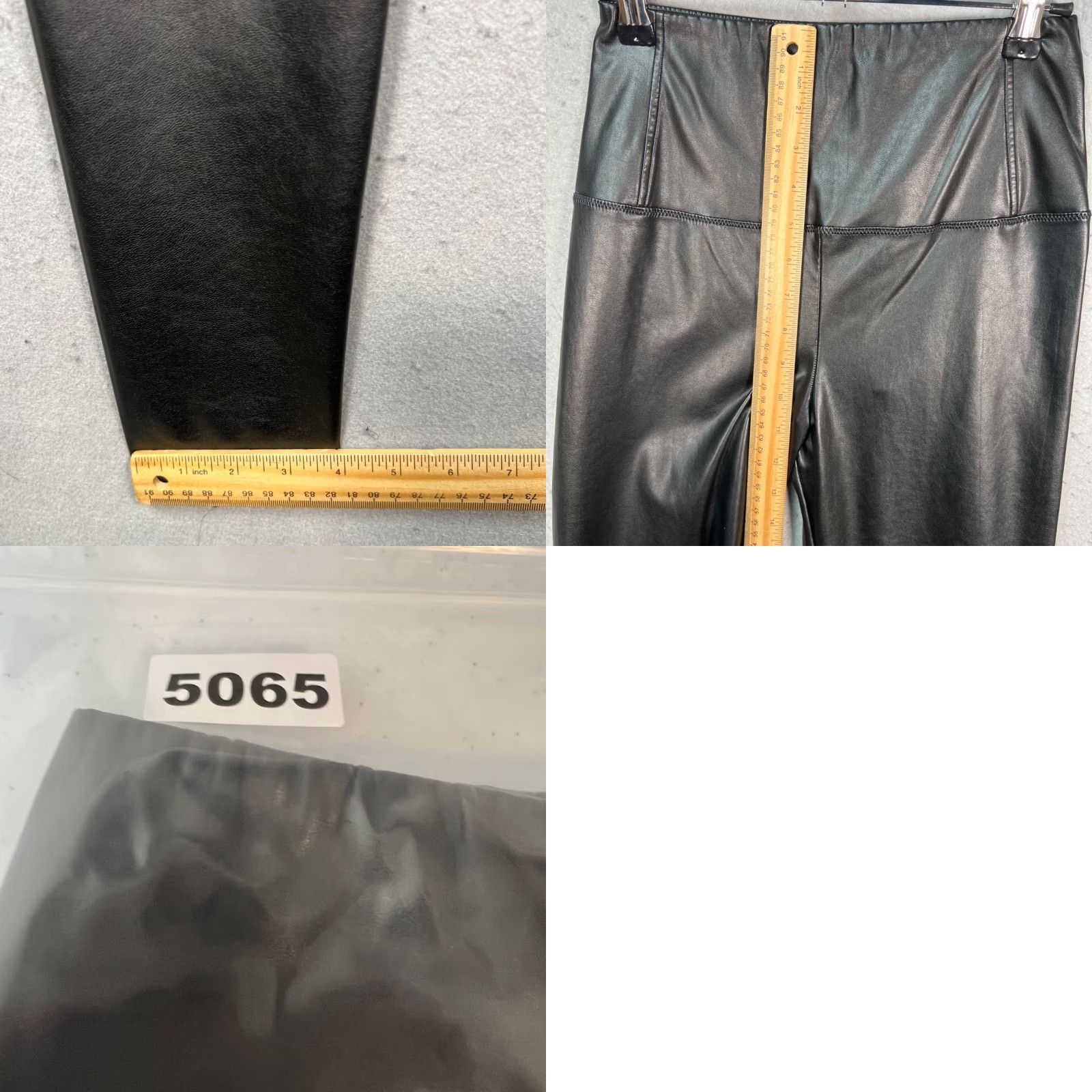 Vintage Wilfred Free Womens Leggings Black Faux Leather High Waist Medium Size 32" / US 10 / IT 46 - 8 Thumbnail
