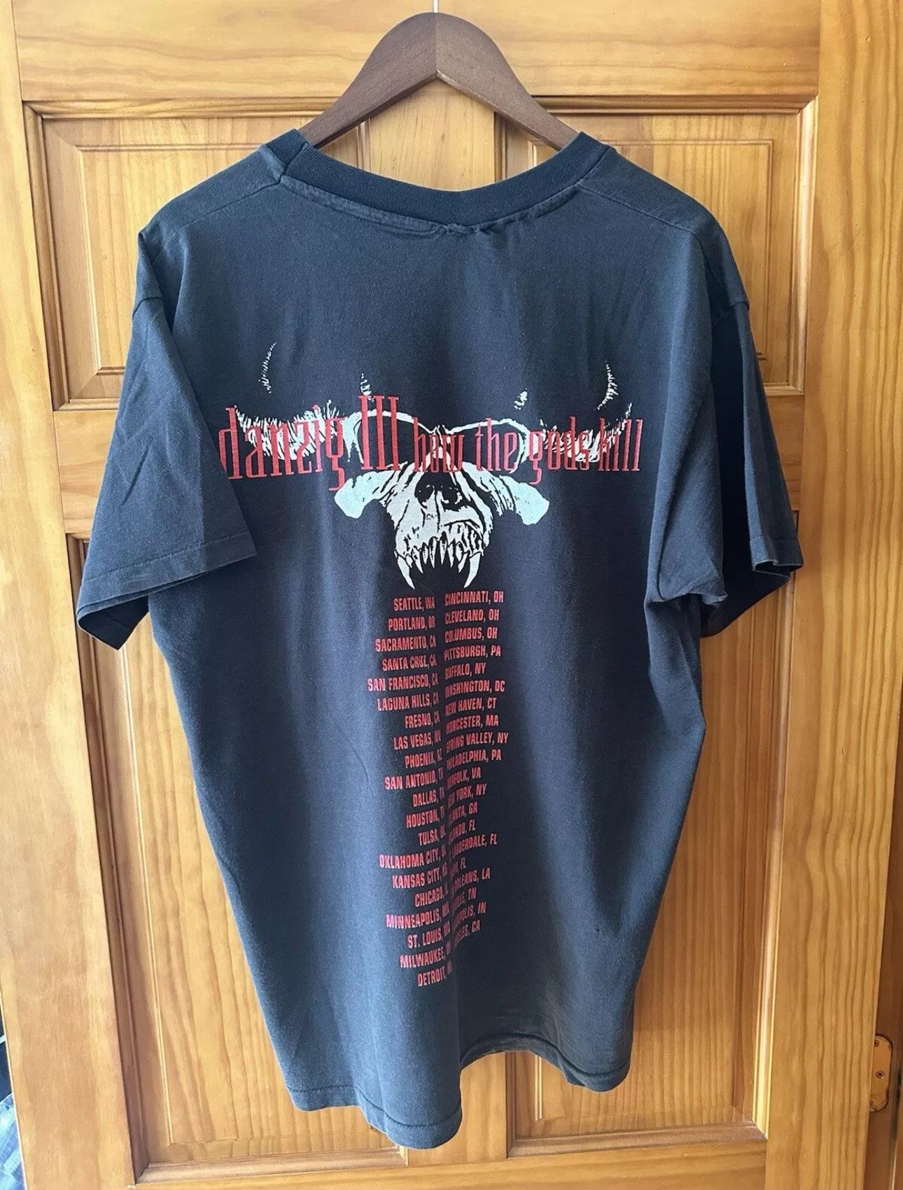 Vintage Danzig 1992 How The Gods Kill Tour Original T-Shirt Size US L / EU 52-54 / 3 - 2 Thumbnail