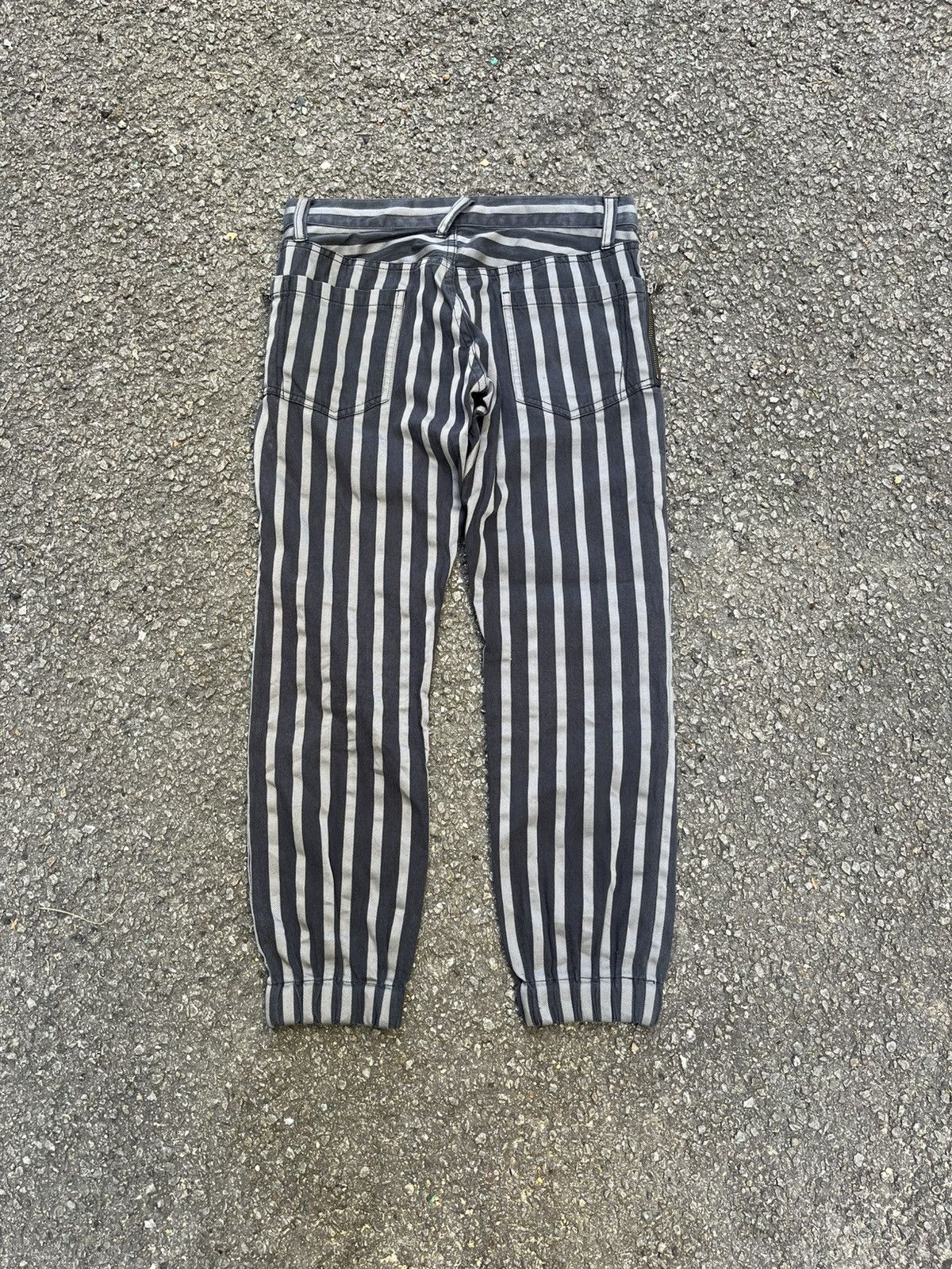PPFM PPFM Striped Denim Multi Zippers Jeans Cyber Punk Grunge Size US 30 / EU 46 - 10 Thumbnail