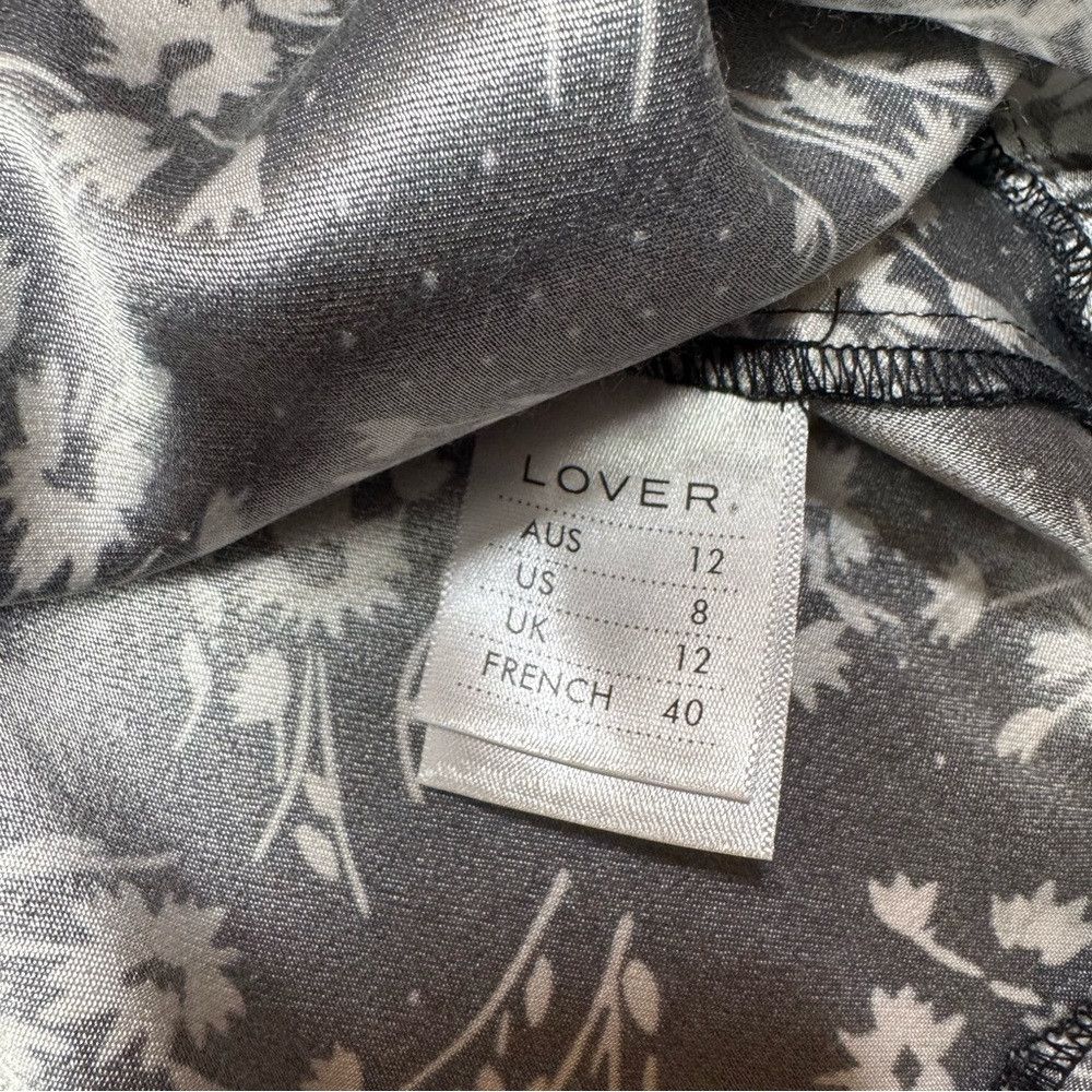 Other LOVER Mimosa Mini Floral Black Viscose Dress Size 8 Size M / US 6-8 / IT 42-44 - 7 Thumbnail