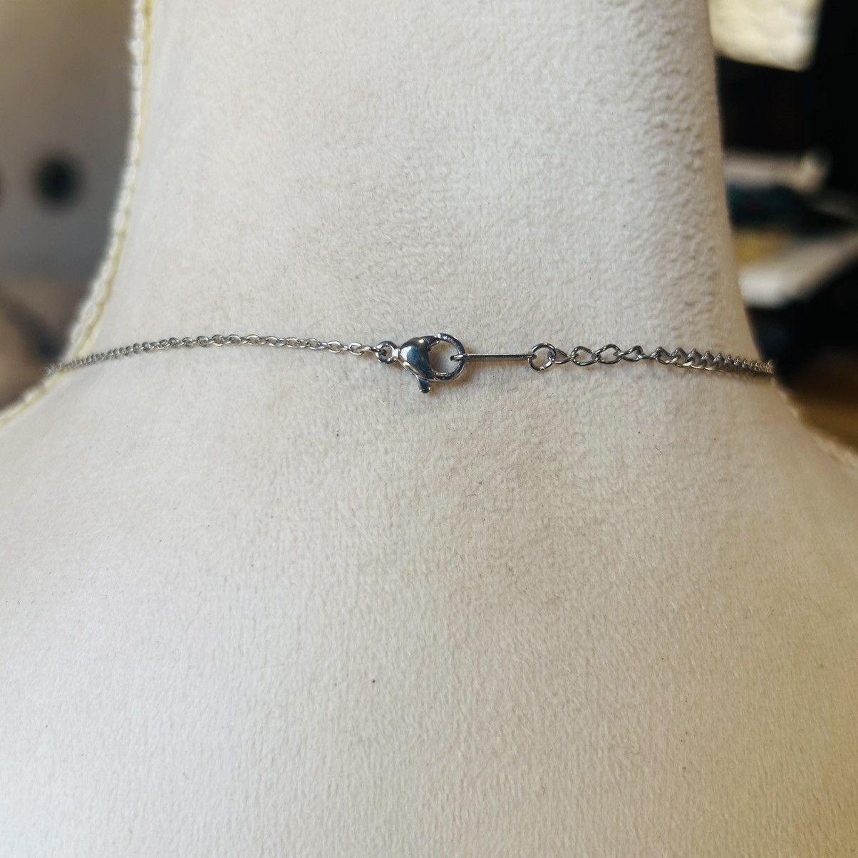 Handmade Handcrafted elegant pearl silver mesh necklace set Size ONE SIZE - 7 Thumbnail