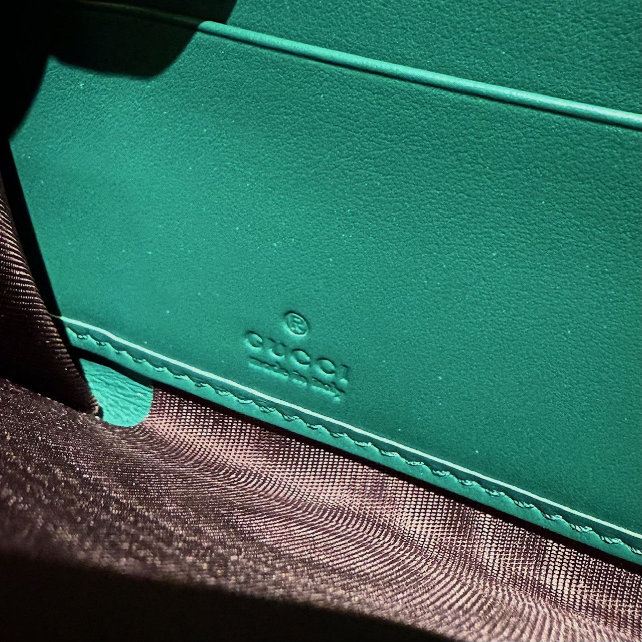 Gucci Gucci Green Leather Jumbo GG Embossed Apollo Zip Wallet Size ONE SIZE - 9 Thumbnail