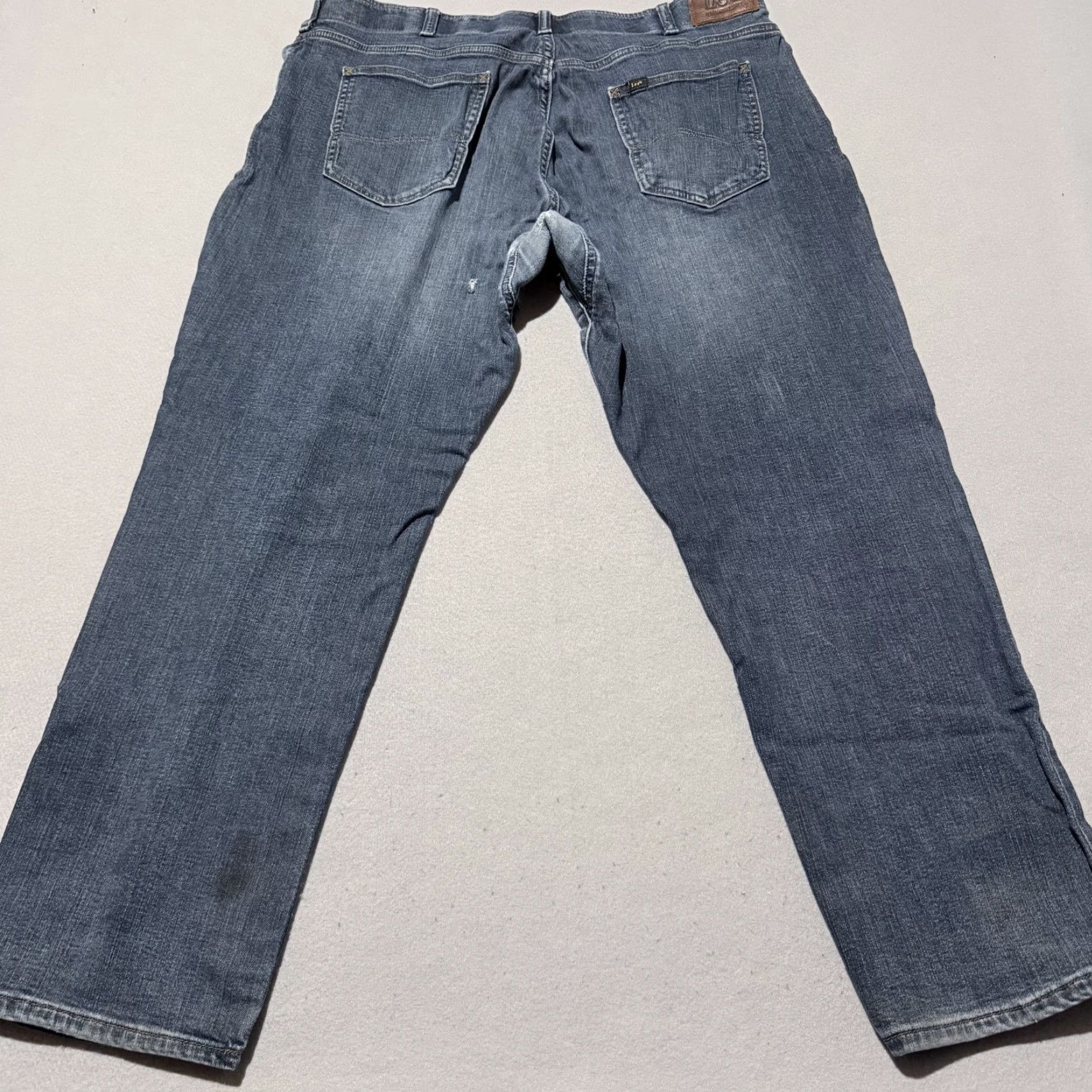Lee Lee Jeans Blue Denim Stretch Straight Zip Fly - 40x30 Mens Regular Size US 40 / EU 56 - 2 Thumbnail