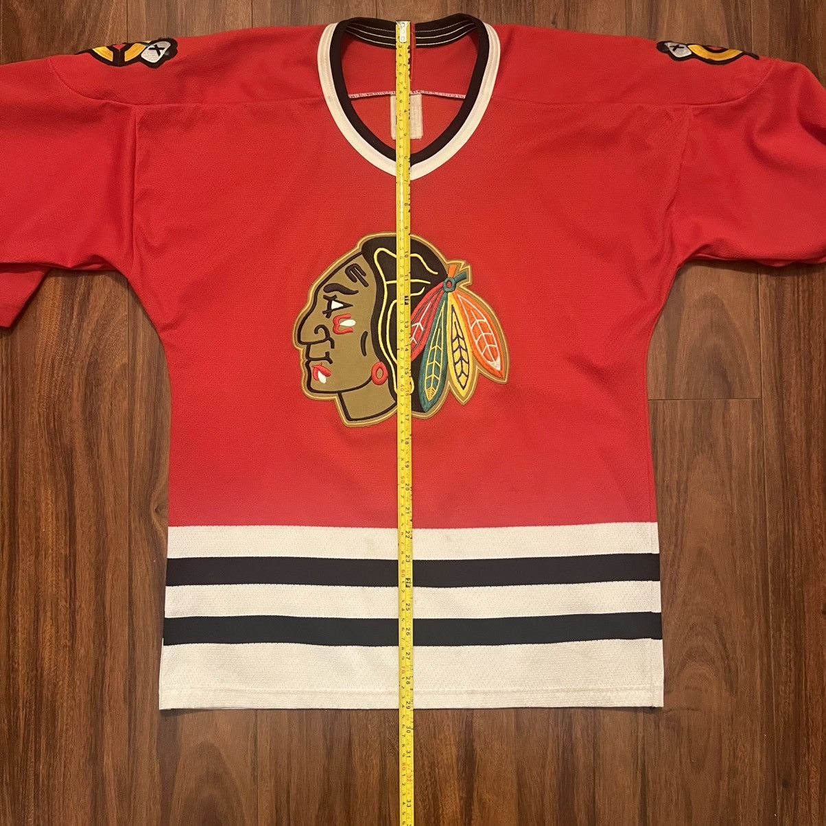 Ccm Vintage 90s Chicago Blackhawks CCM MASKA Hockey Jersey small Size US S / EU 44-46 / 1 - 3 Thumbnail