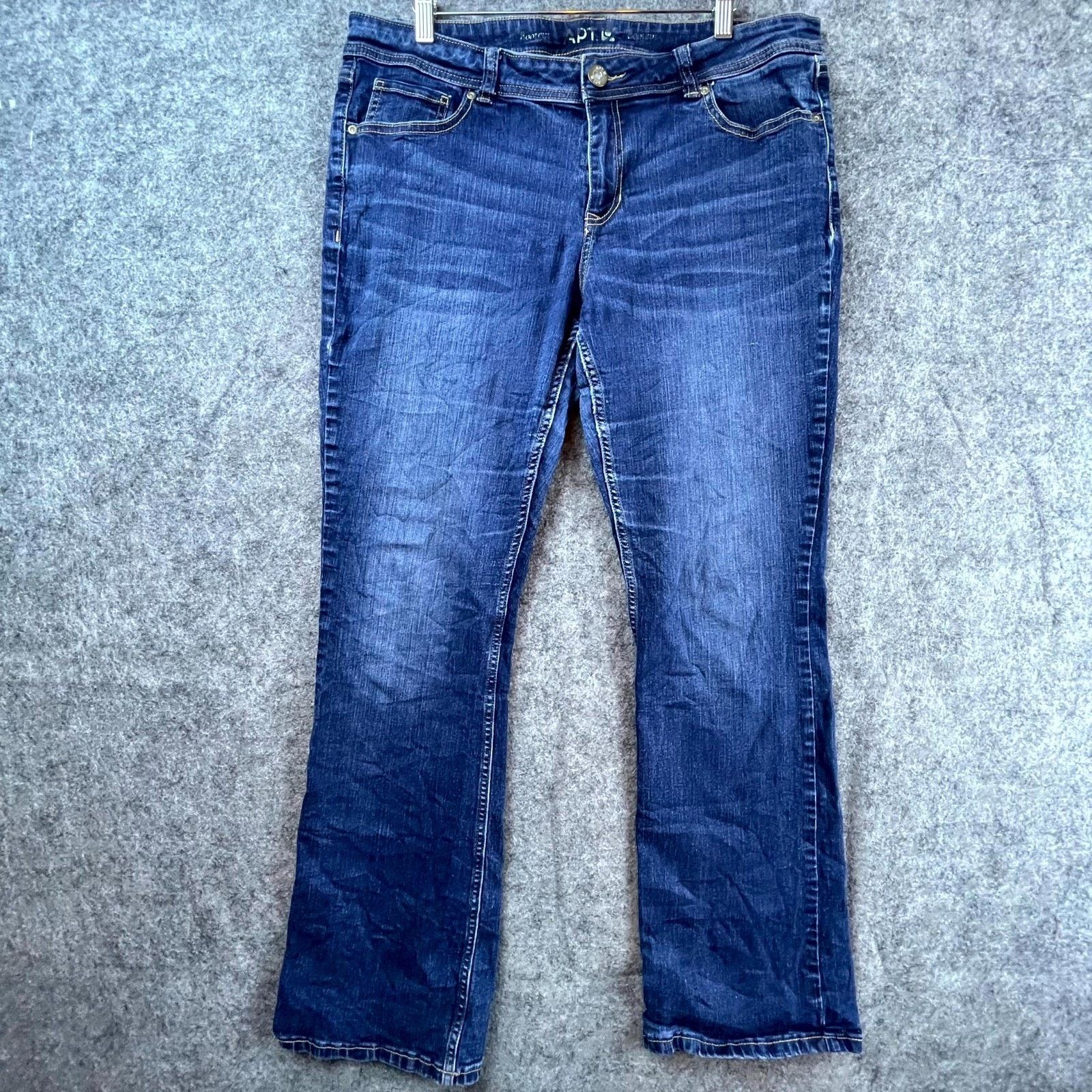 Apt. 9 Apt. 9 Jeans Womens 14 Blue Embellished Y2K Bootcut Stretch Size 36" / US 14 / IT 50 - 2 Thumbnail