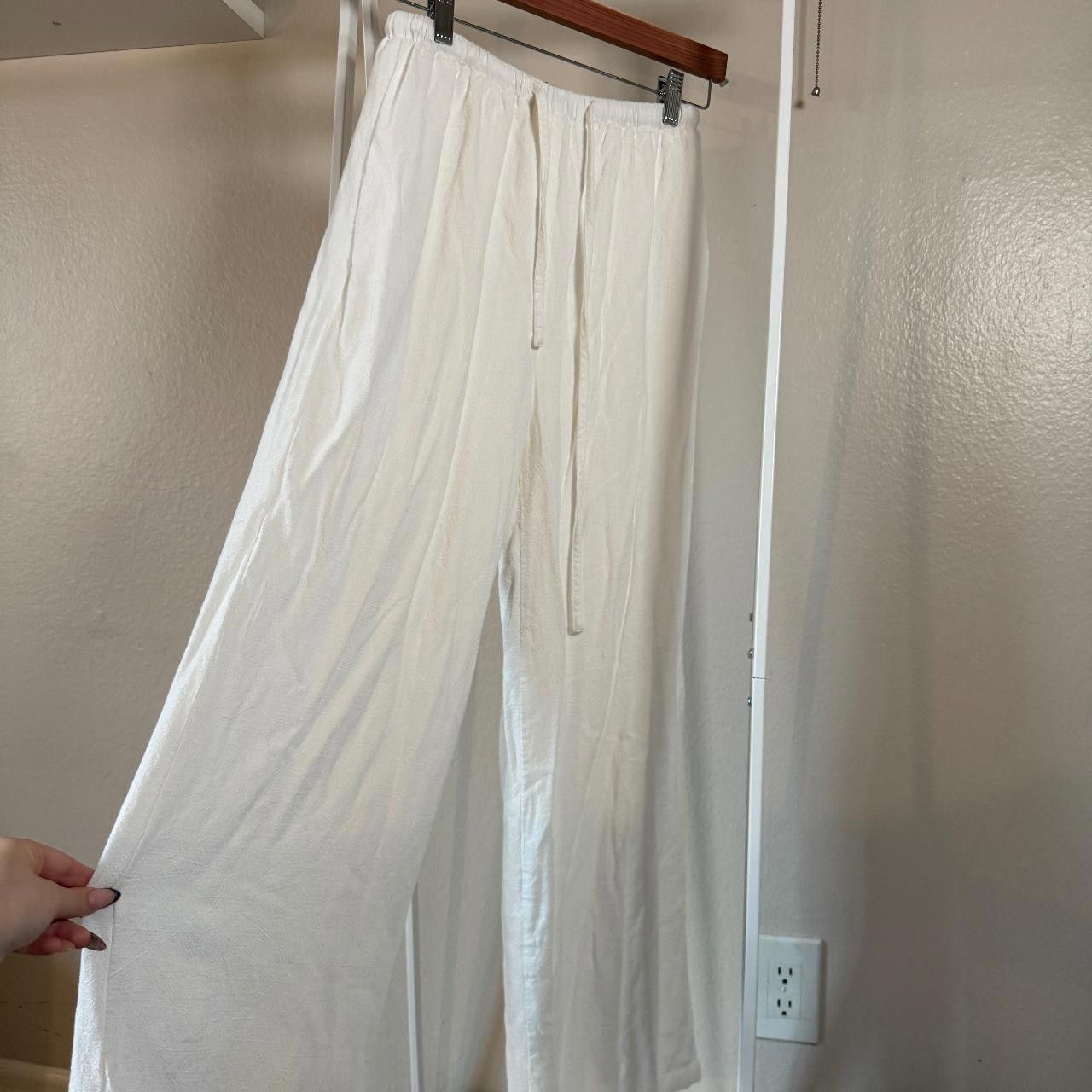 Designer white linen pants🤍 Size 27" / US 4 / IT 40 - 4 Thumbnail
