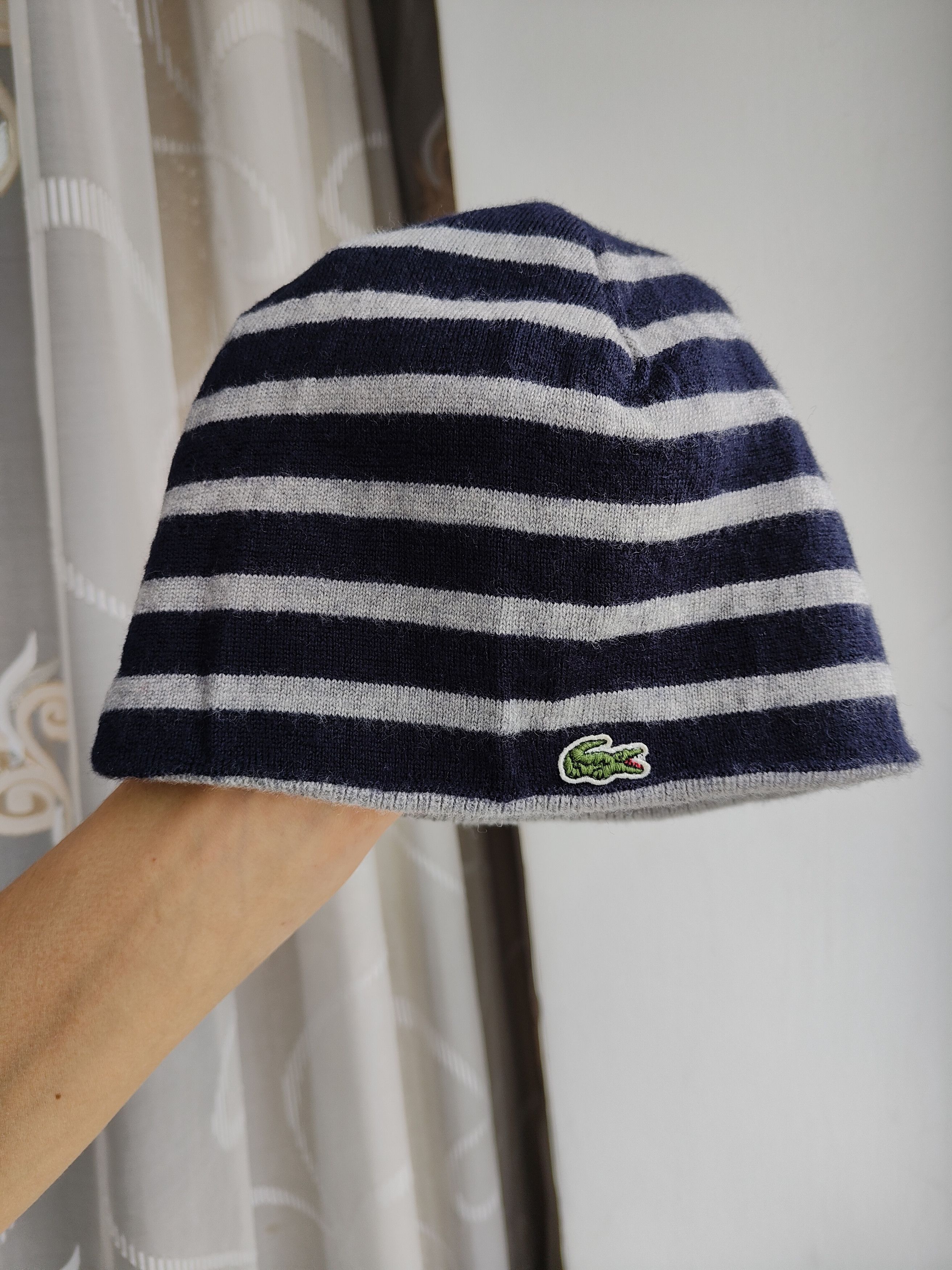 Lacoste Vintage Lacoste Reversible Beanie Hat Lacoste Size ONE SIZE - 4 Thumbnail