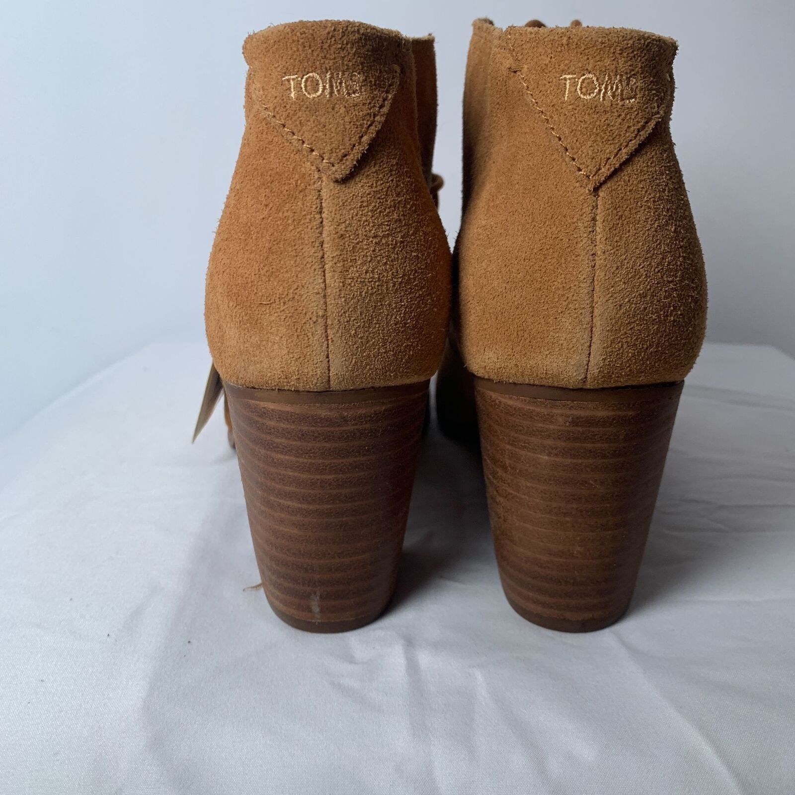 Toms Toms Women Chestnut Lunata Lace Up Suede Heeled Booties Boot Size US 9 / IT 39 - 5 Thumbnail