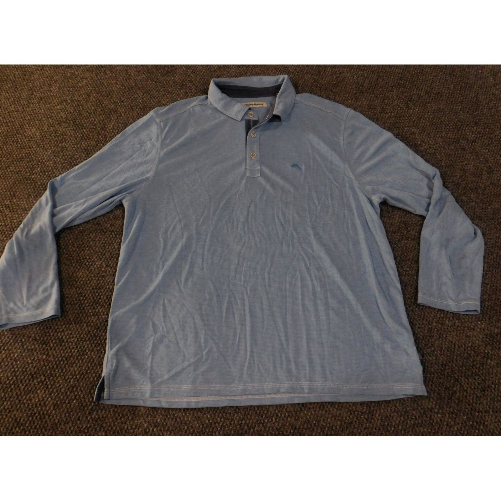 Tommy Bahama Tommy Bahama Polo Shirt Mens XL Blue Long Sleeve Casual Shirt Golf Logo Size US XL / EU 56 / 4 - 2 Thumbnail