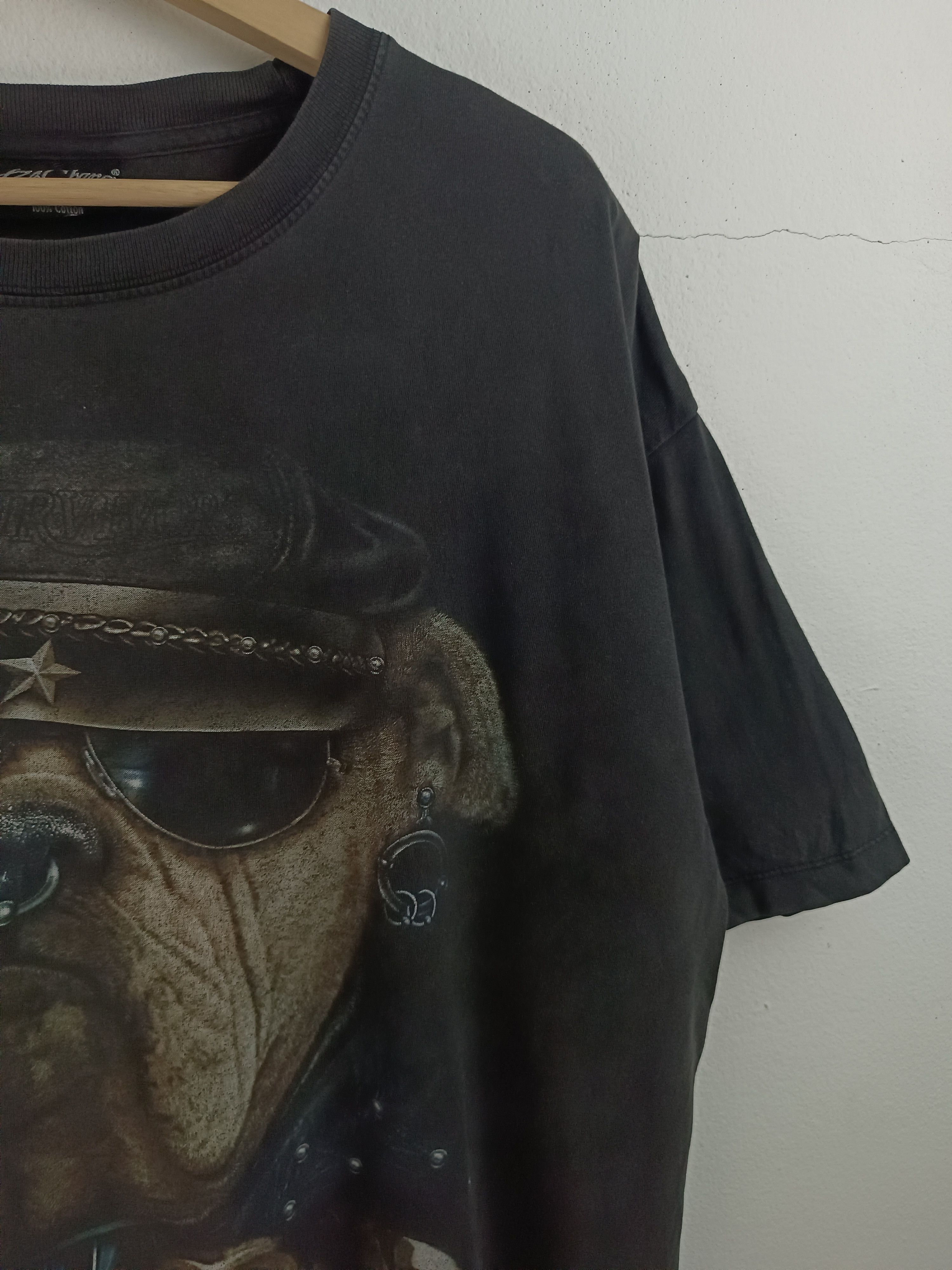 Vintage VINTAGE 90'S FADED BULL DOG BIKERS HARLEY VERY RARE TEE PETS Size US XL / EU 56 / 4 - 6 Thumbnail