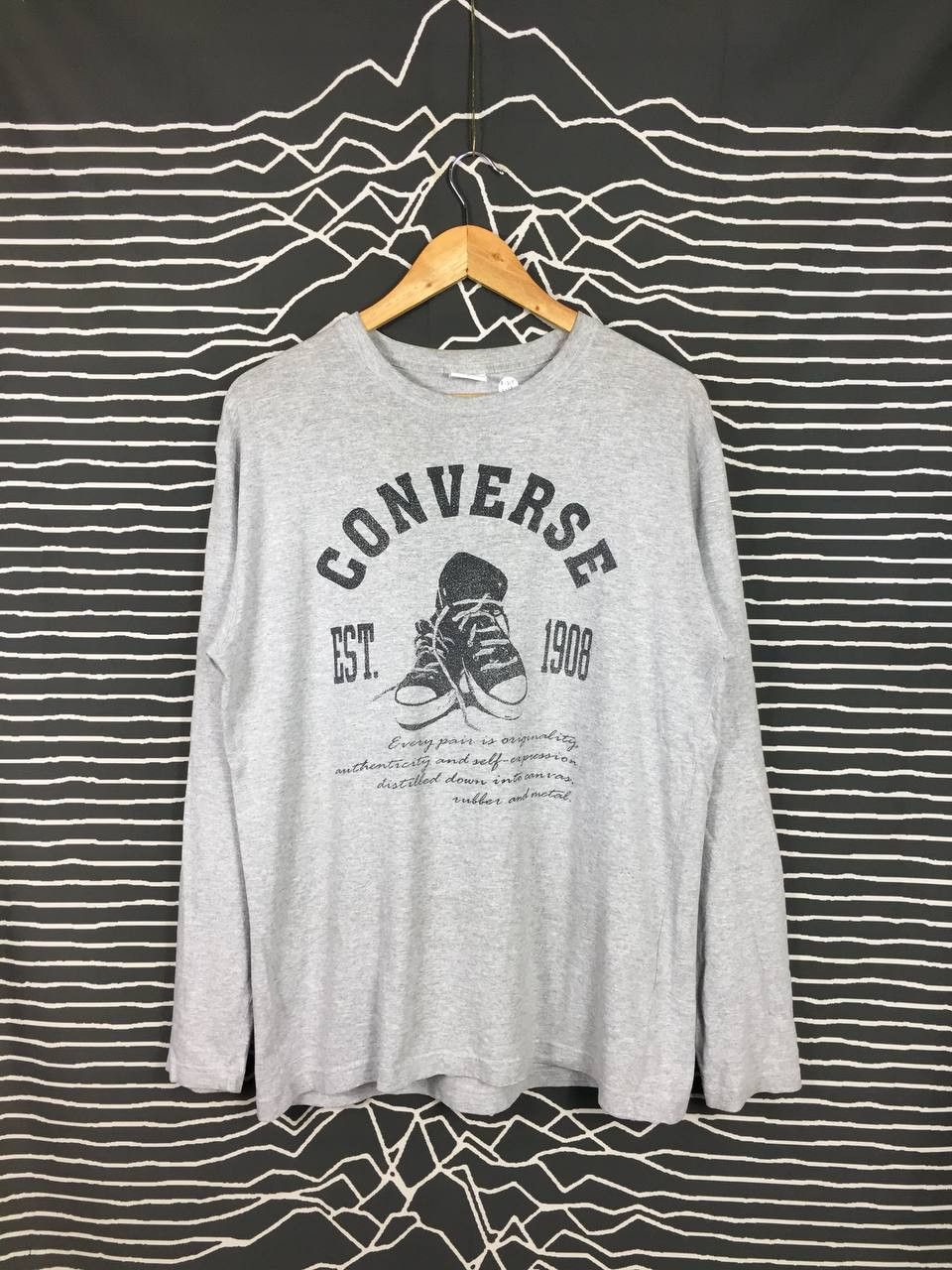 Converse × Vintage Vtg Converse All Star Graphic Longsleeve Tee Size US L / EU 52-54 / 3 - 1 Thumbnail
